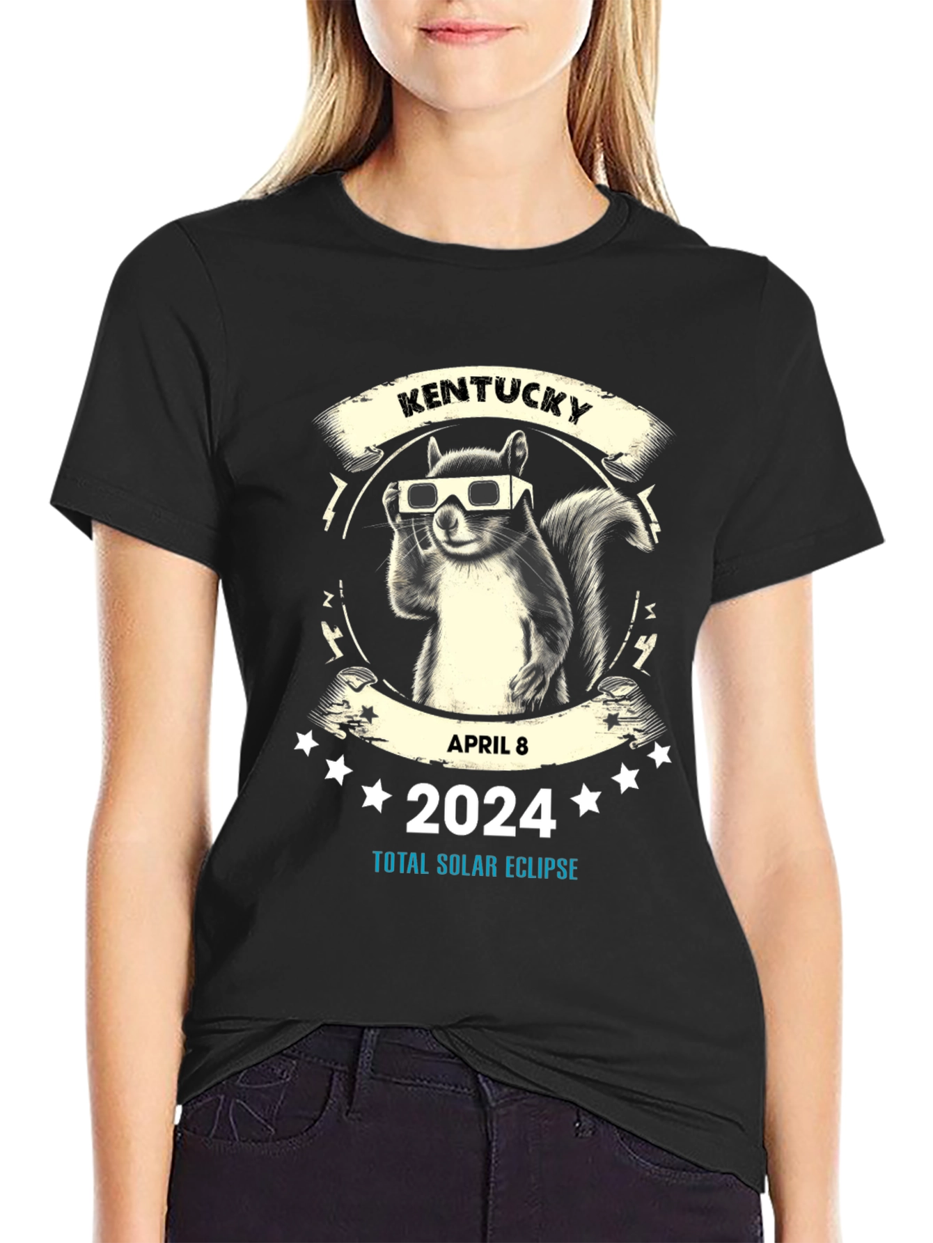 Kentucky Solar Eclipse 2024 Squirrel T-Shirt