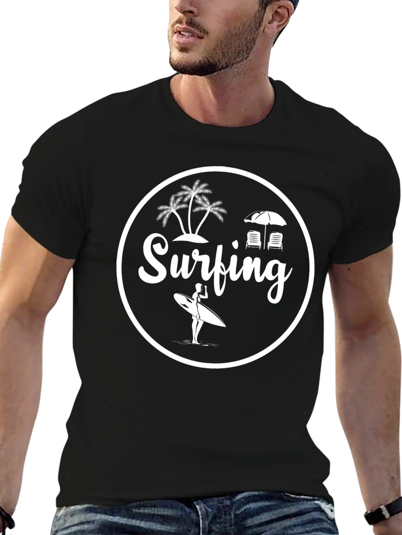 Surfing Graphic Tee - Beach Lifestyle T-Shirt