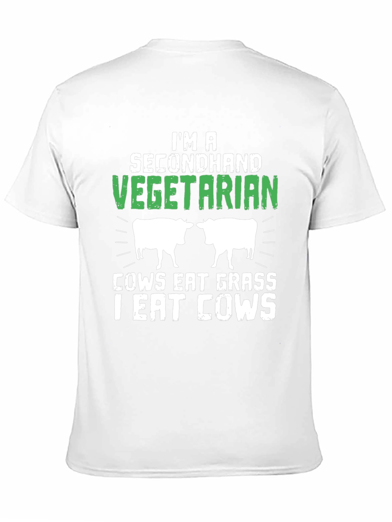 Secondhand Vegetarian Funny Graphic T-Shirt