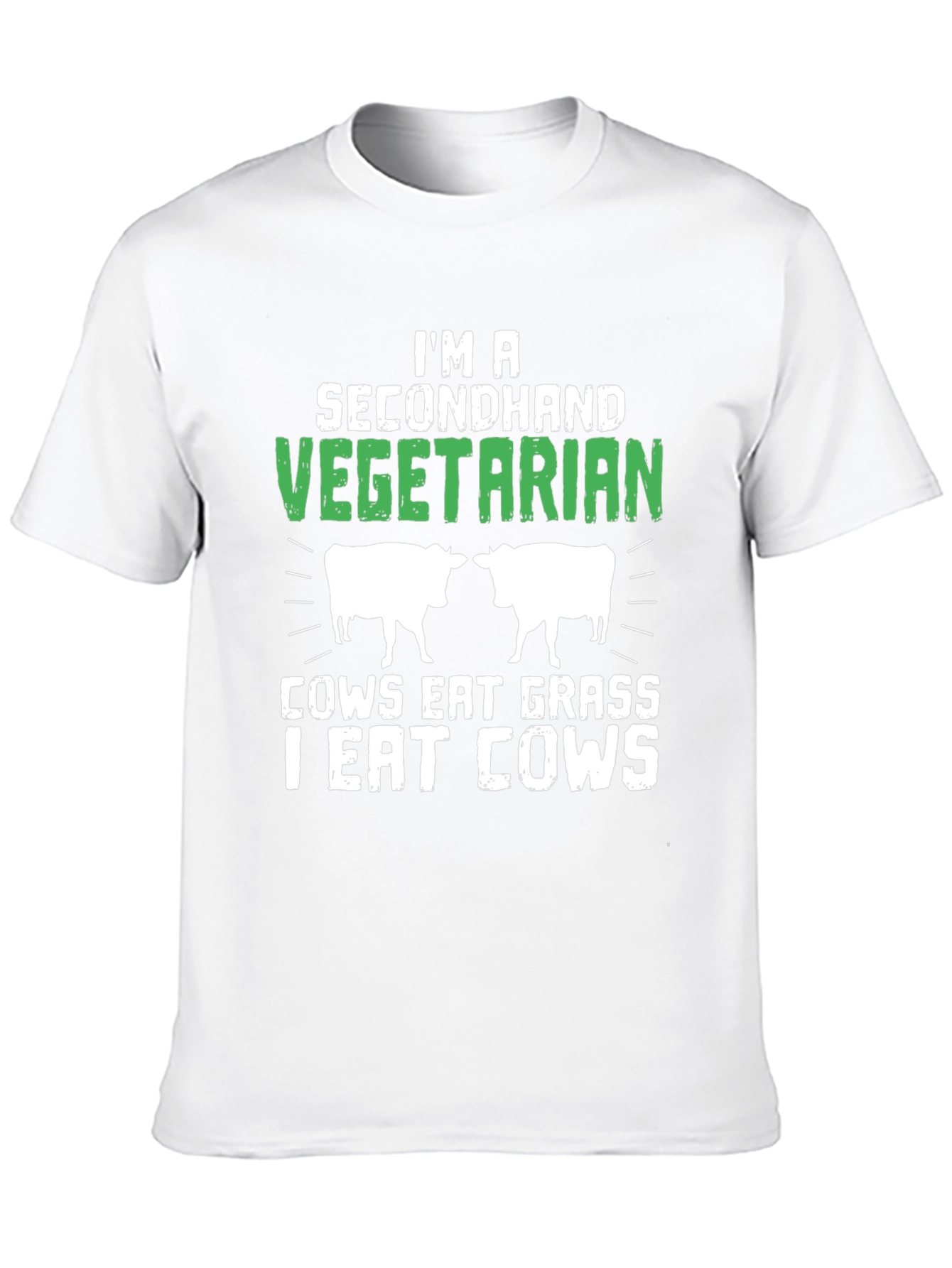 Secondhand Vegetarian Funny Graphic T-Shirt