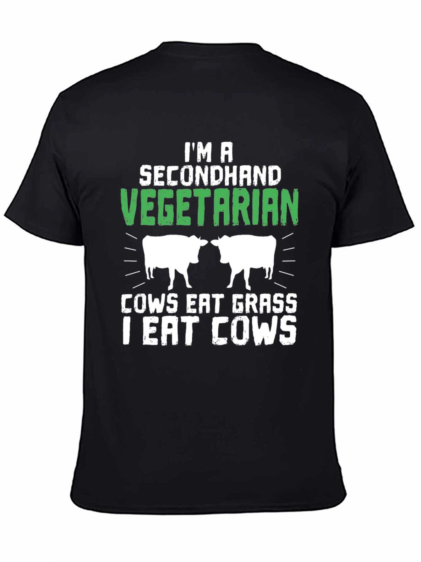 Secondhand Vegetarian Funny Graphic T-Shirt