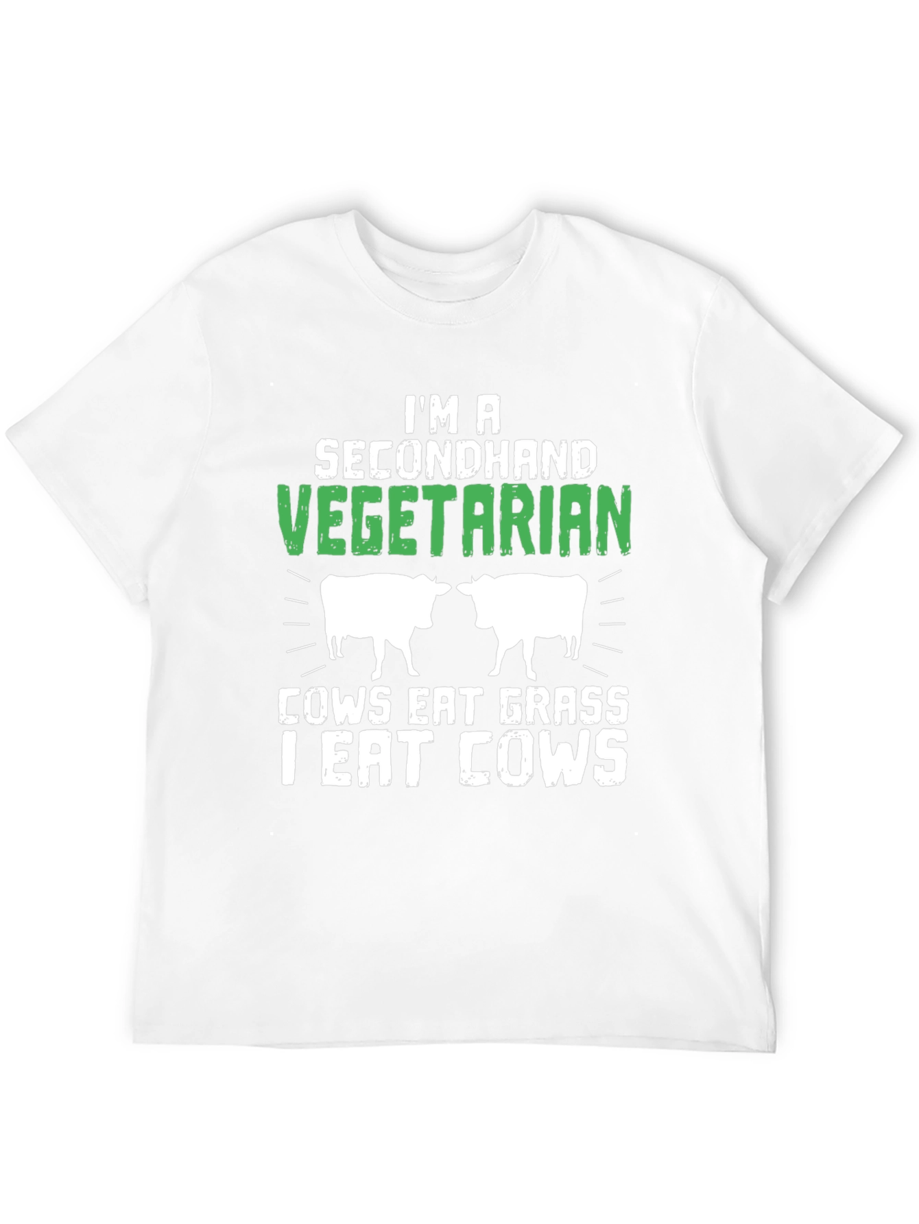 Secondhand Vegetarian Funny Graphic T-Shirt