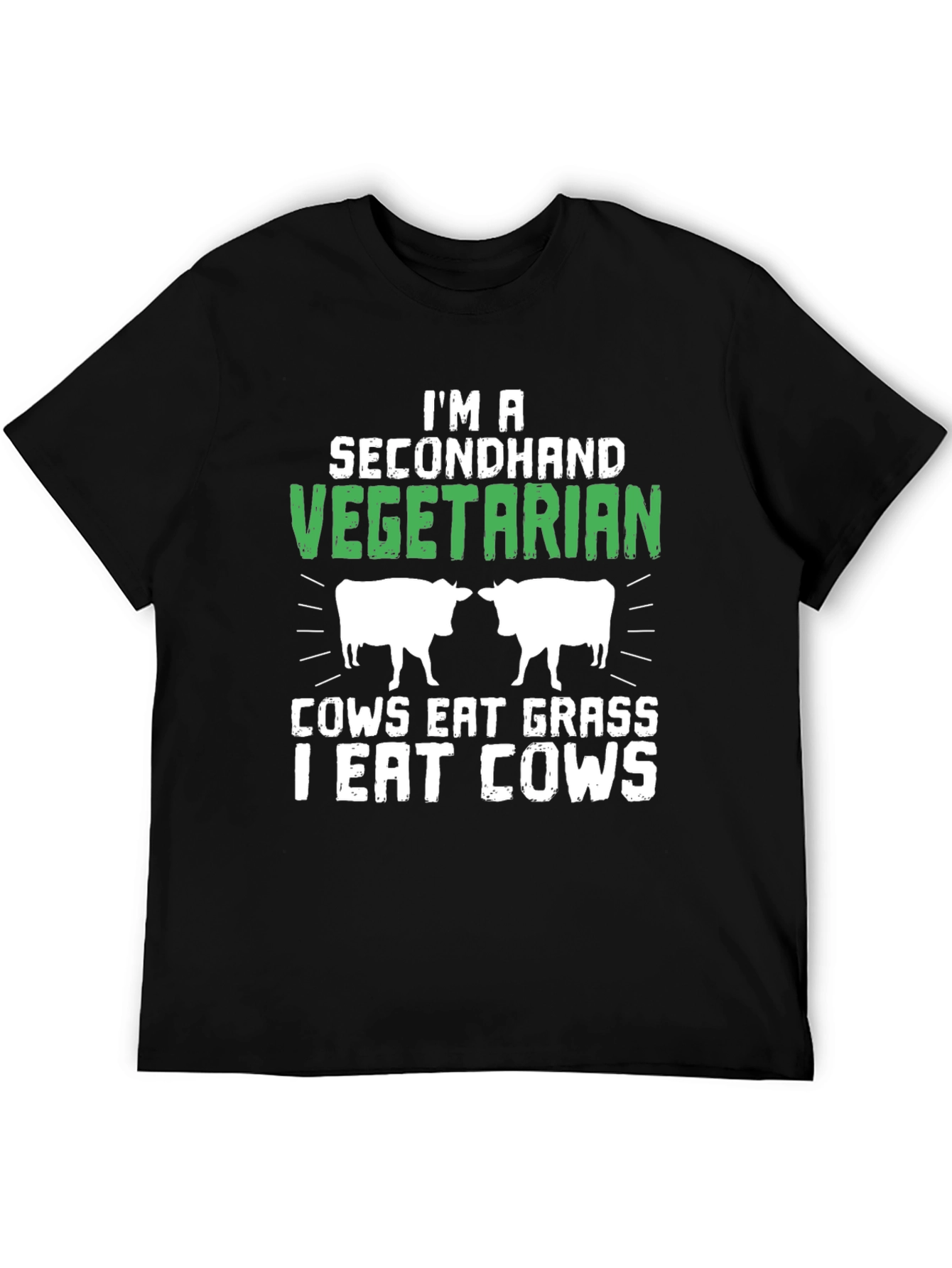 Secondhand Vegetarian Funny Graphic T-Shirt