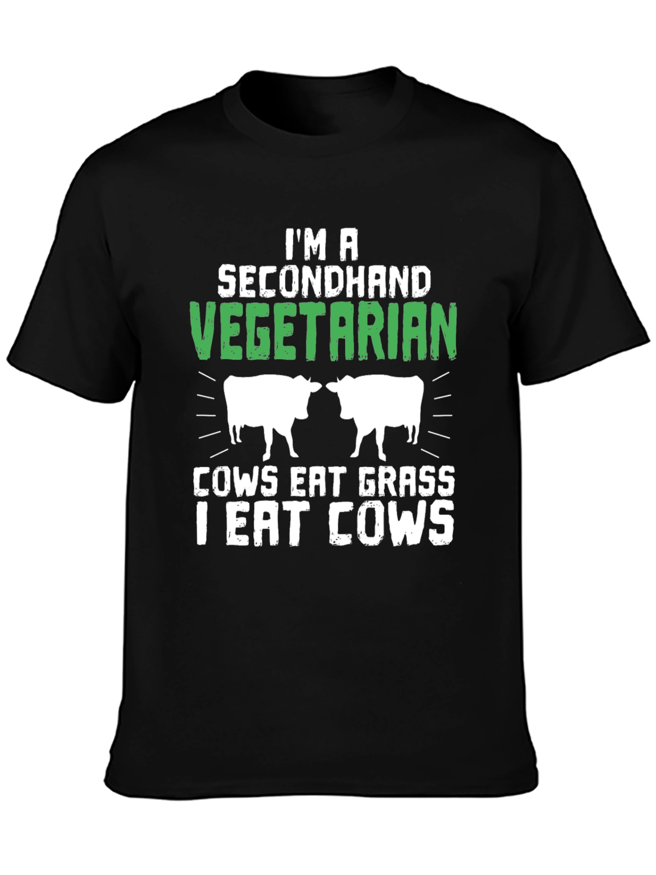 Secondhand Vegetarian Funny Graphic T-Shirt