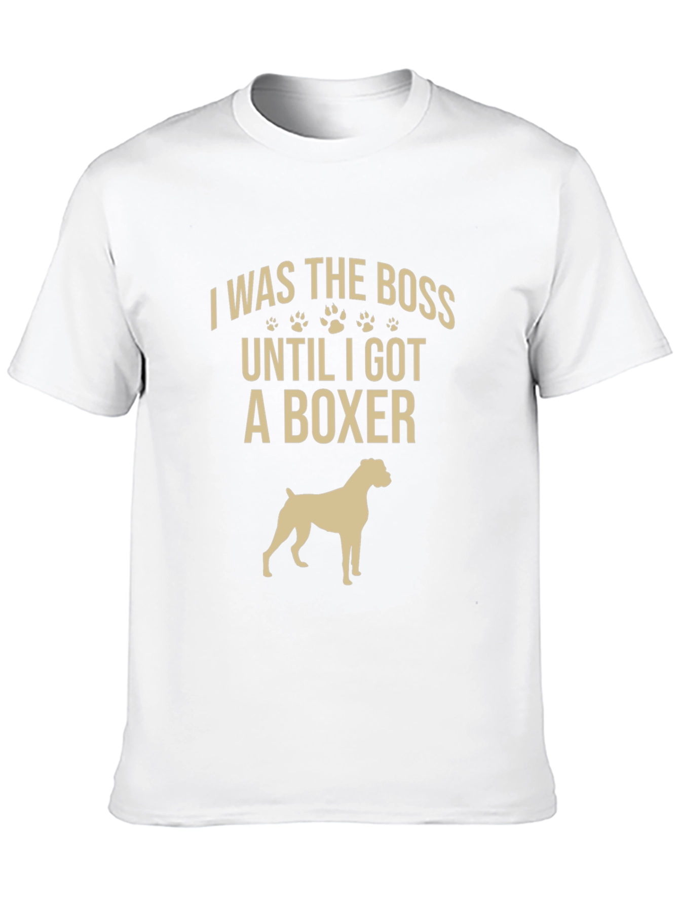 I Was The Boss Boxer Dog Black T-Shirt