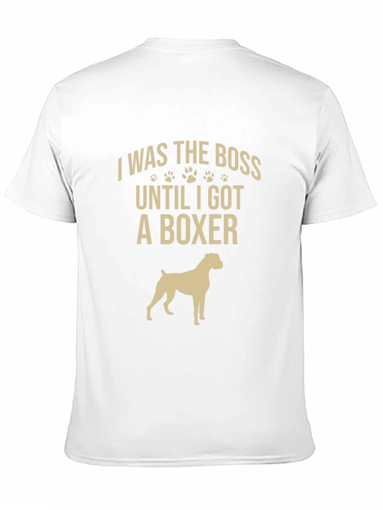 I Was The Boss Boxer Dog Black T-Shirt