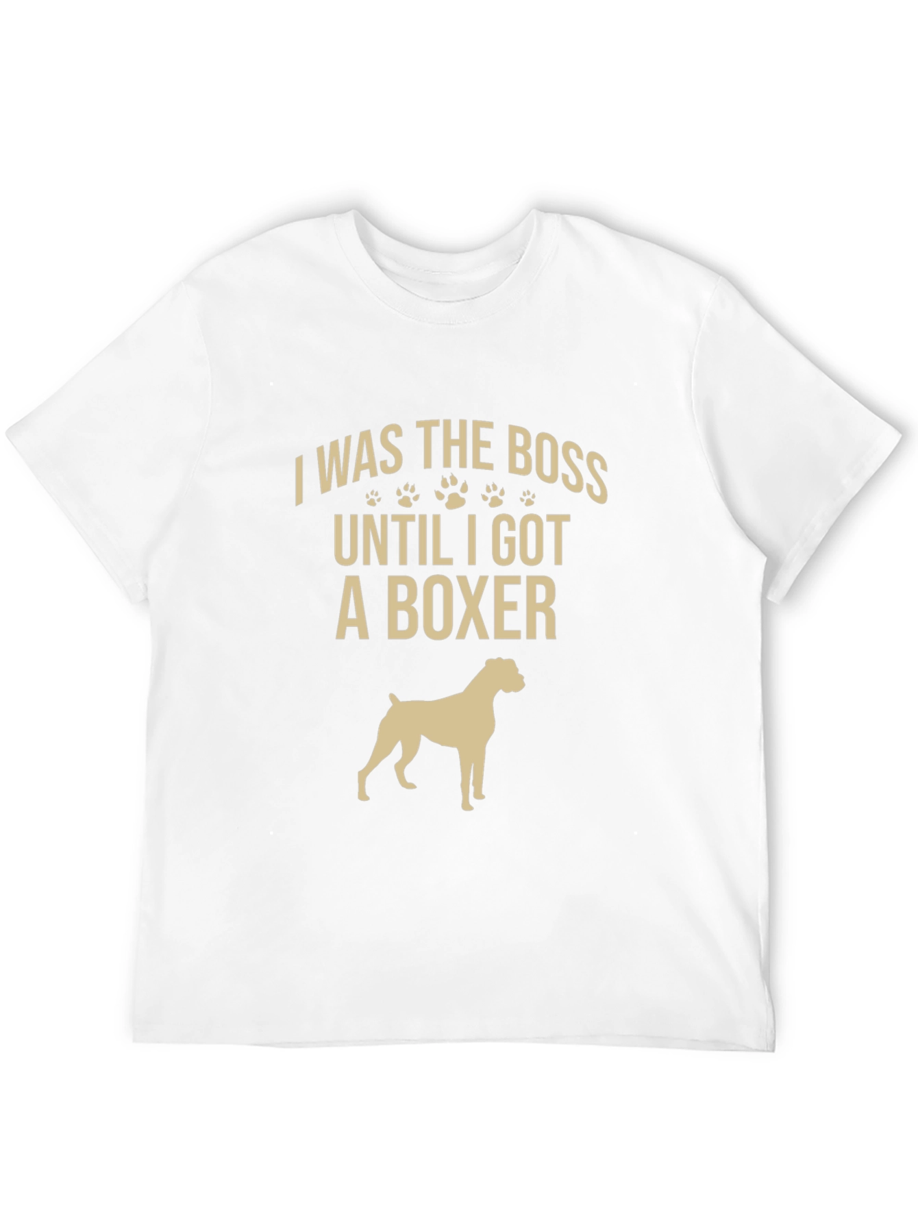 I Was The Boss Boxer Dog Black T-Shirt