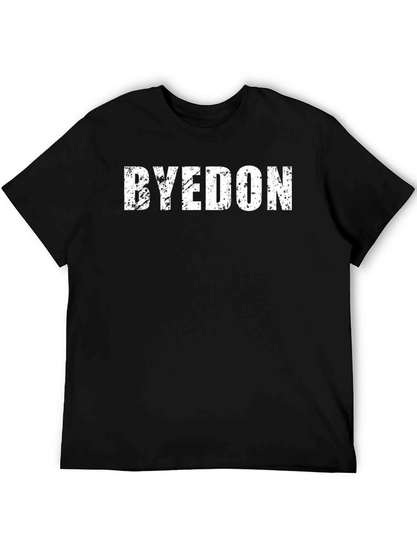 BYEDON Distressed Graphic Black T-Shirt