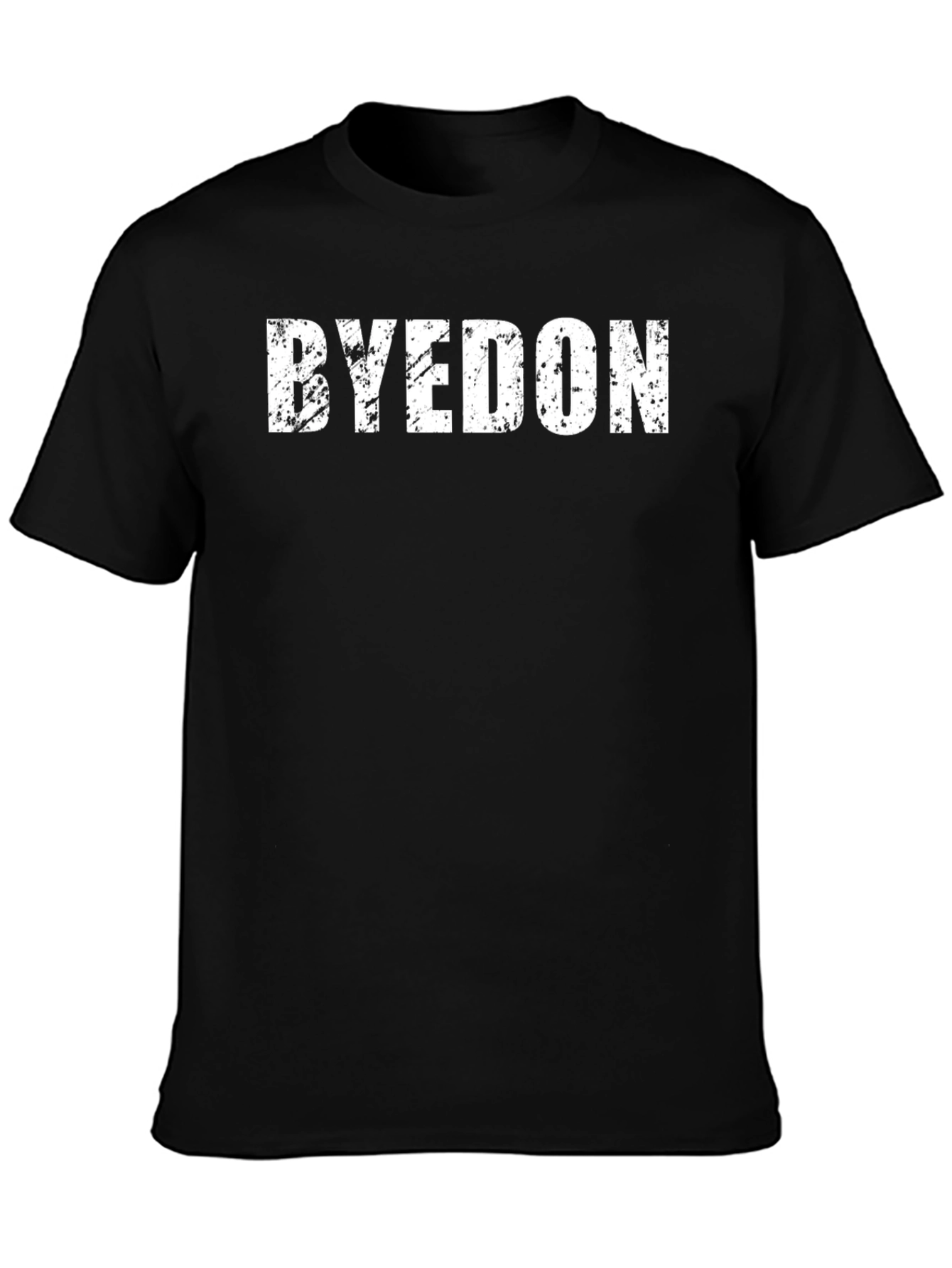 BYEDON Distressed Graphic Black T-Shirt
