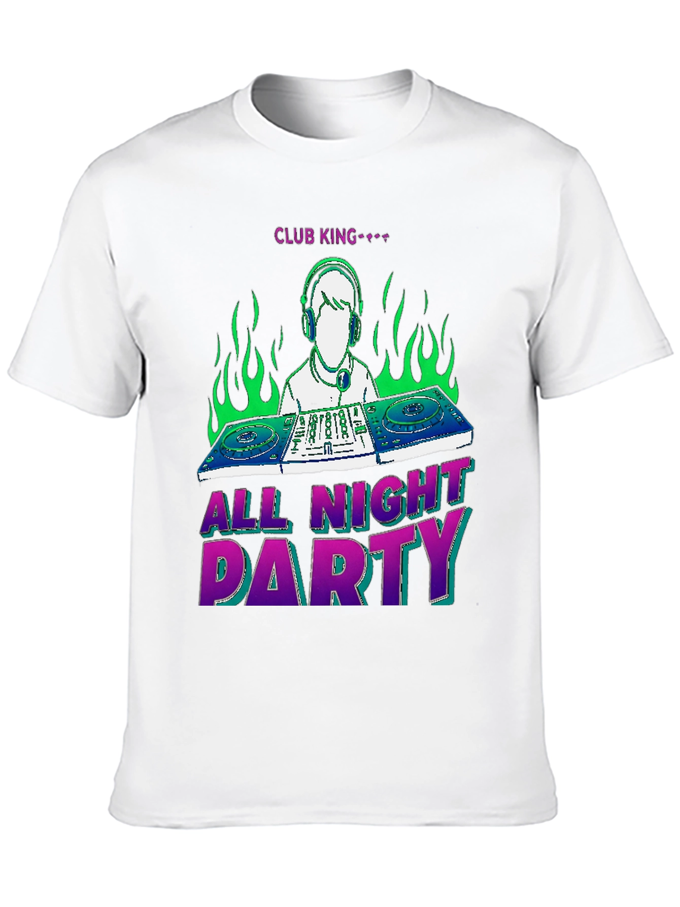 Club King All Night Party Graphic Tee