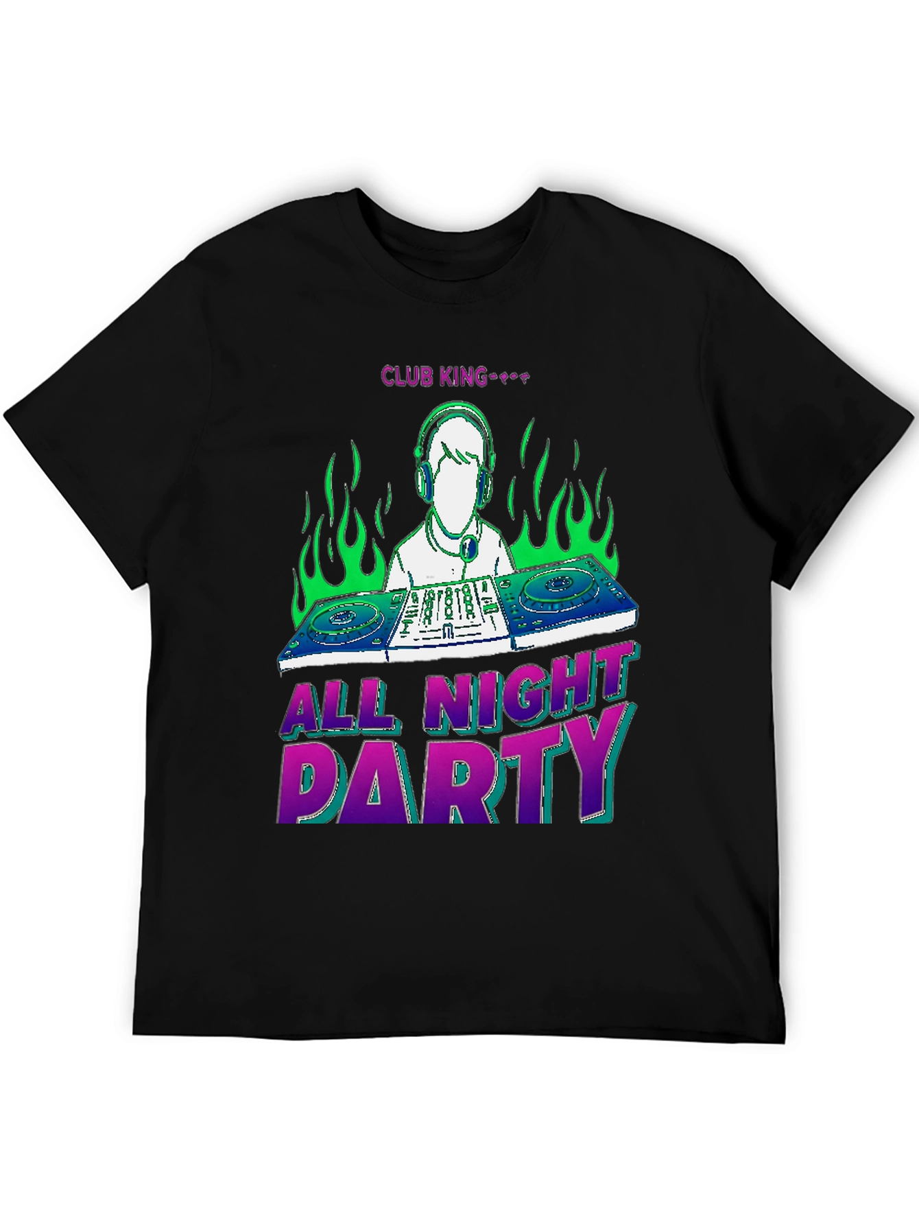Club King All Night Party Graphic Tee