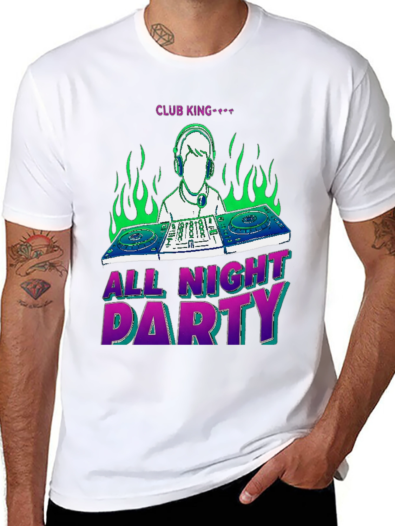 Club King All Night Party Graphic Tee