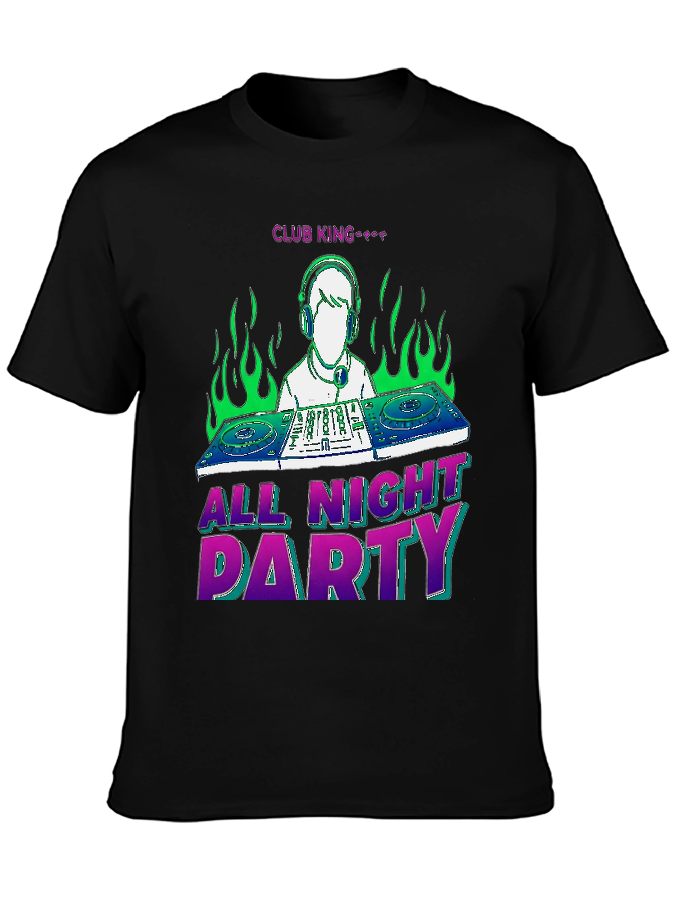Club King All Night Party Graphic Tee