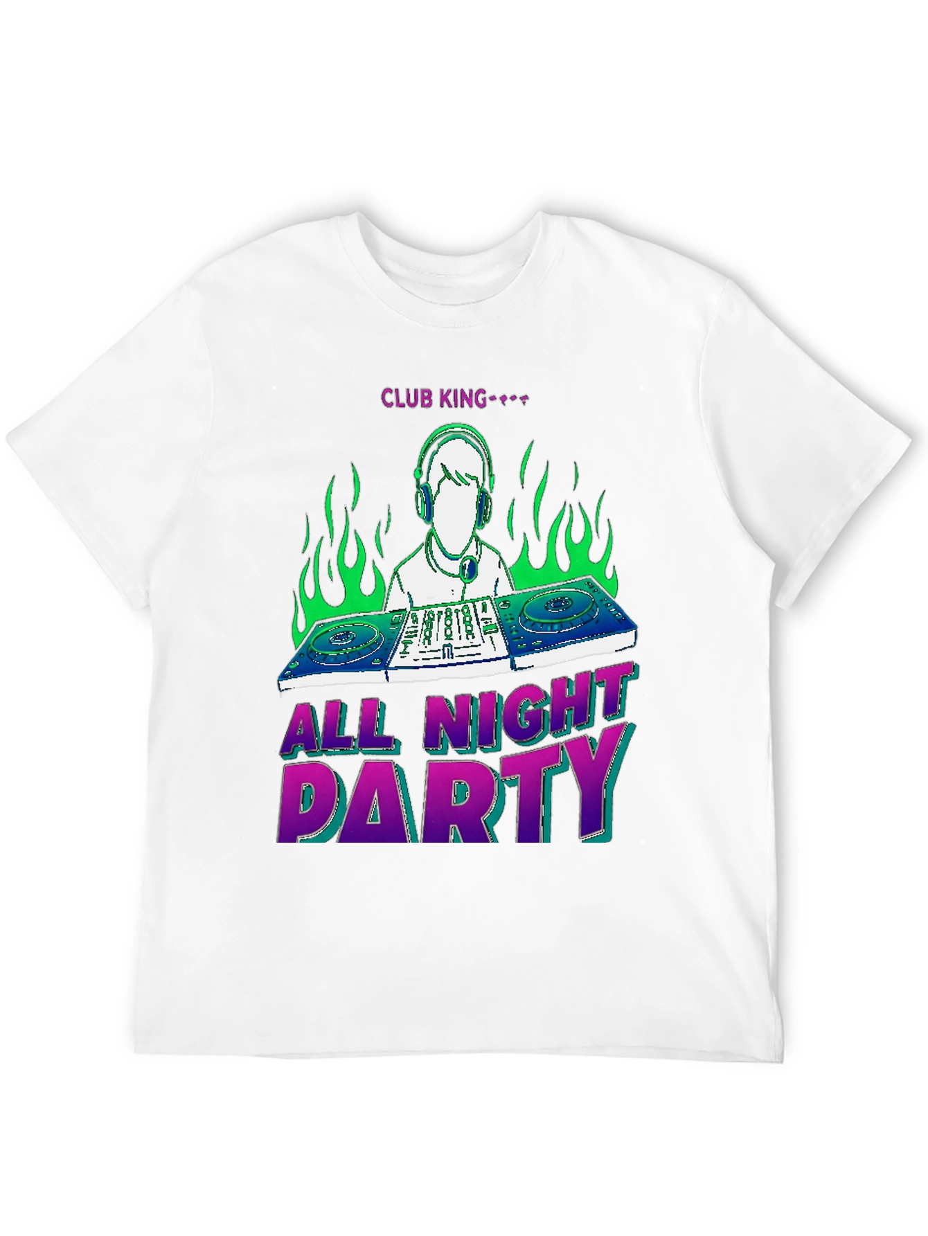 Club King All Night Party Graphic Tee