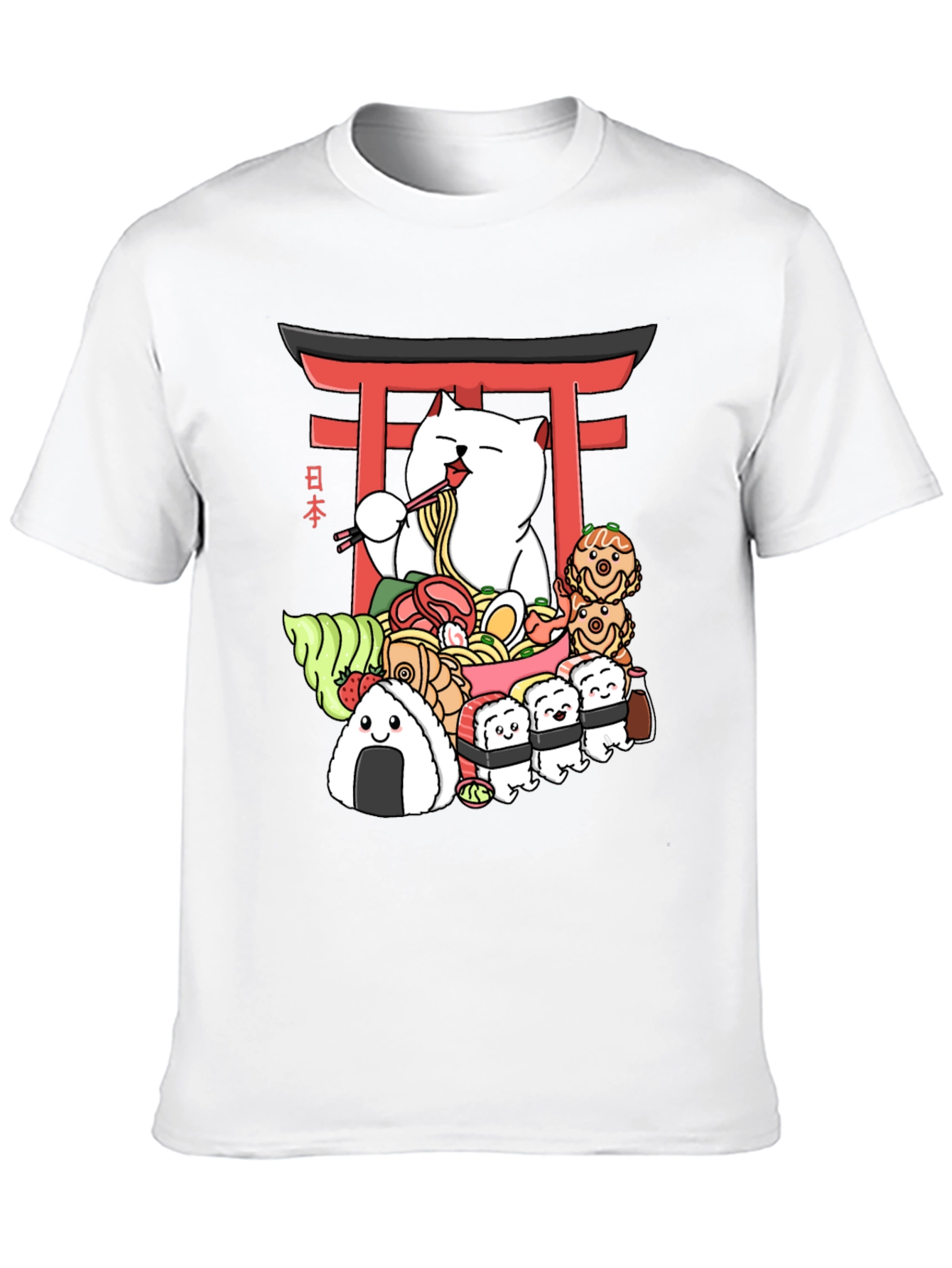 Ramen Cat Graphic T-Shirt