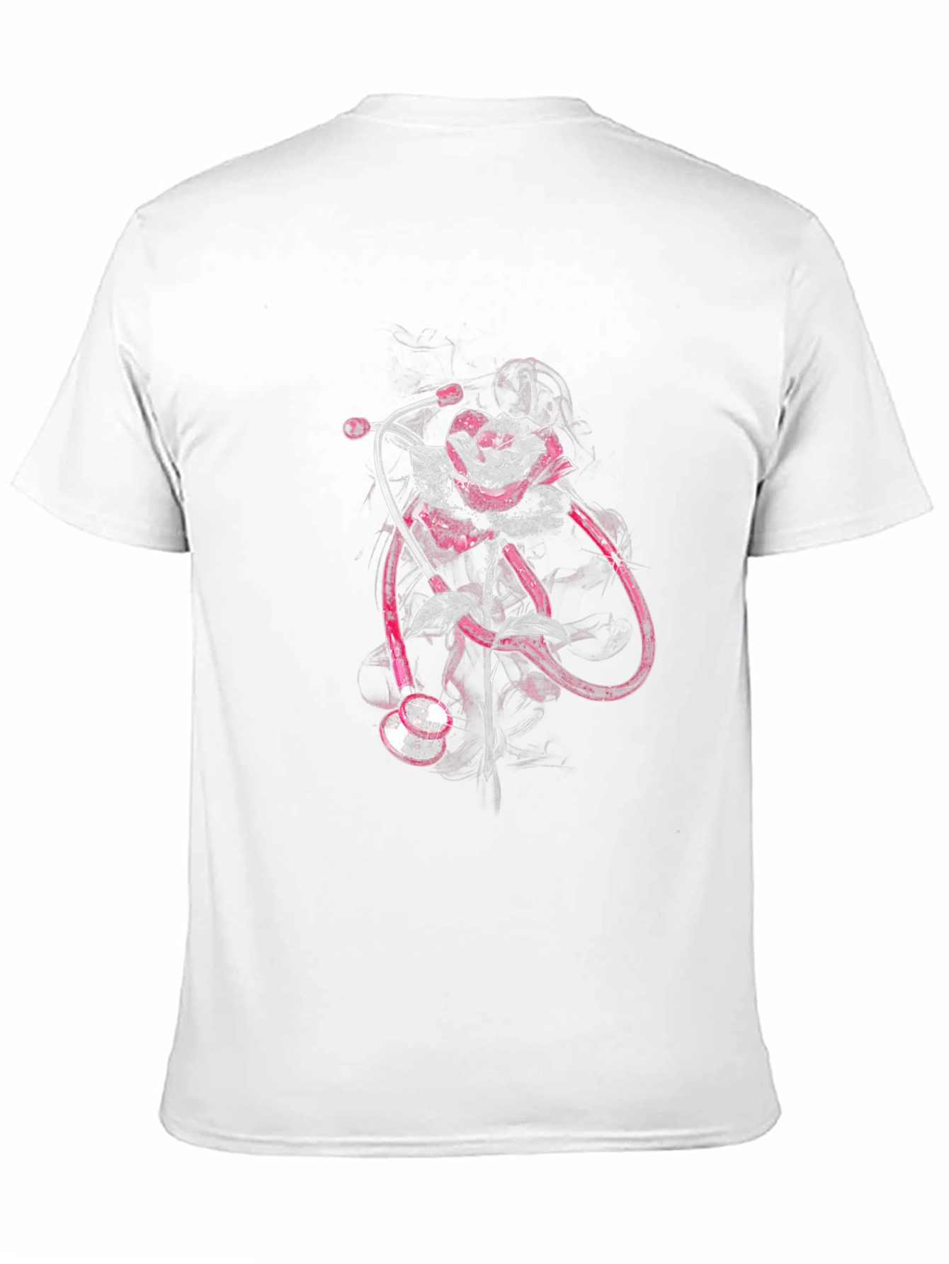 Rose Stethoscope Graphic Tee - Medical Professional Apparel