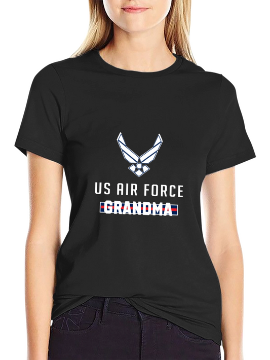 US Air Force Grandma Black T-Shirt