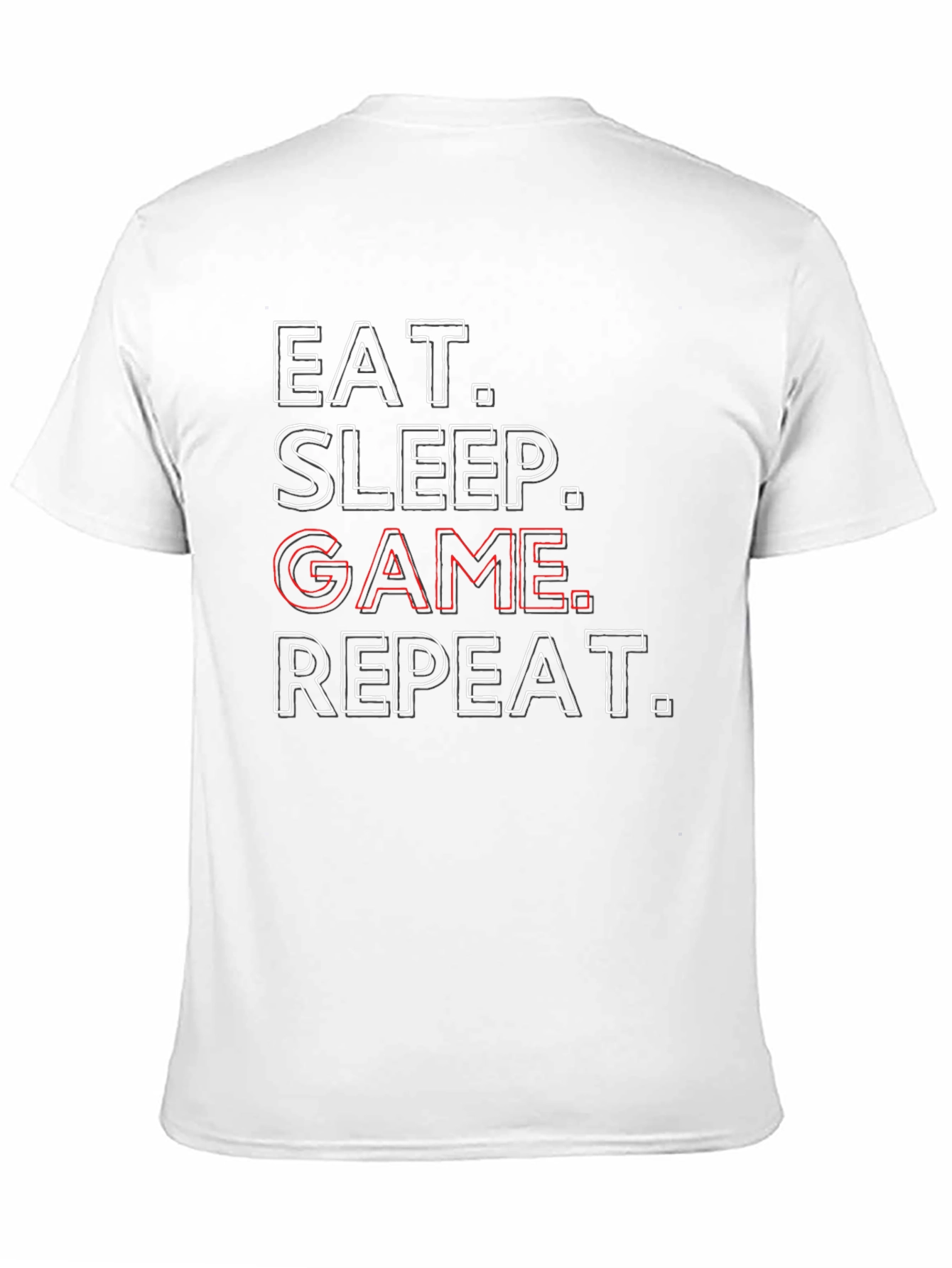 Eat Sleep Game Repeat Mens Graphic Tee