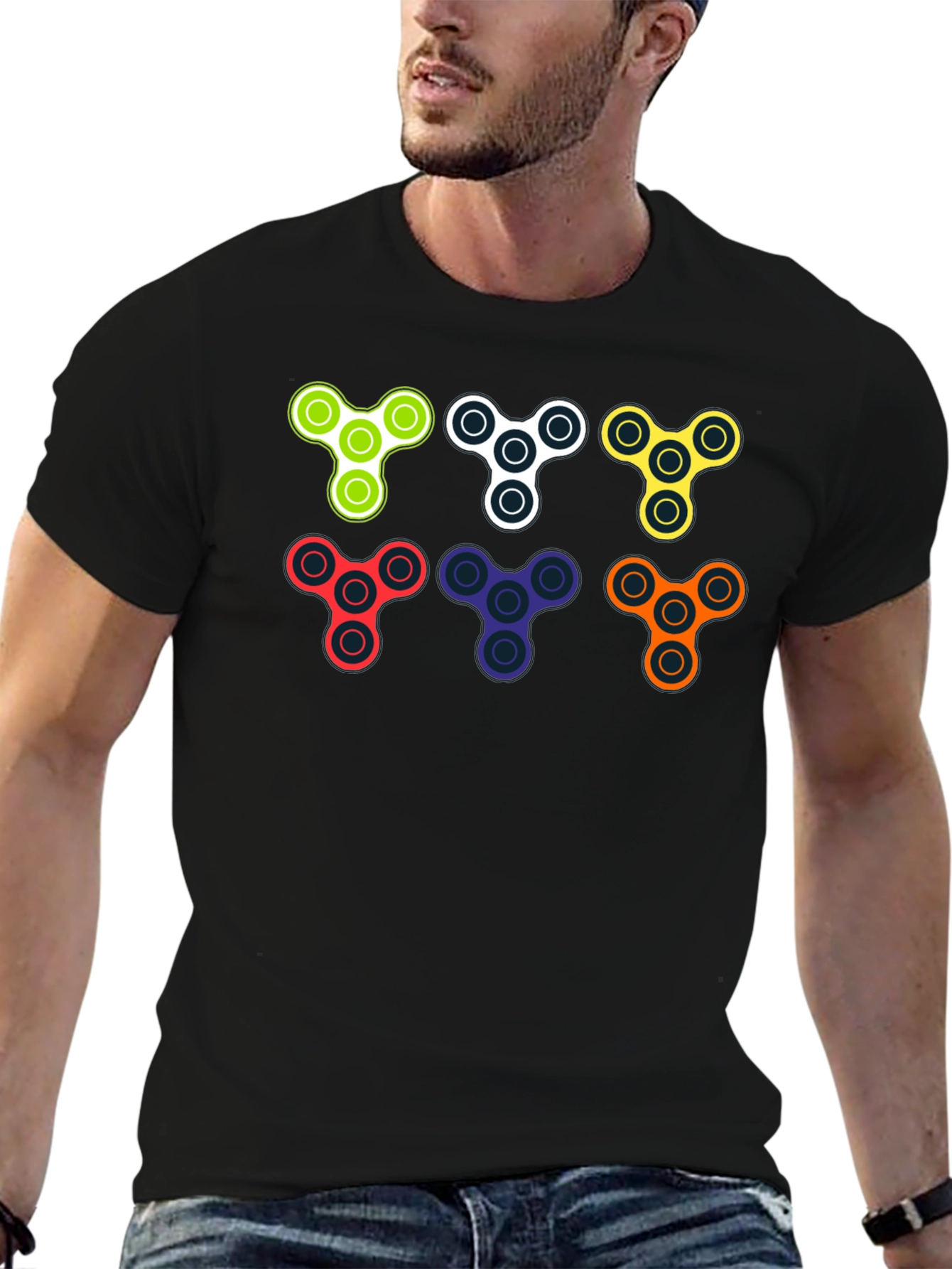 Fidget Spinner Graphic Tee - Cool & Trendy