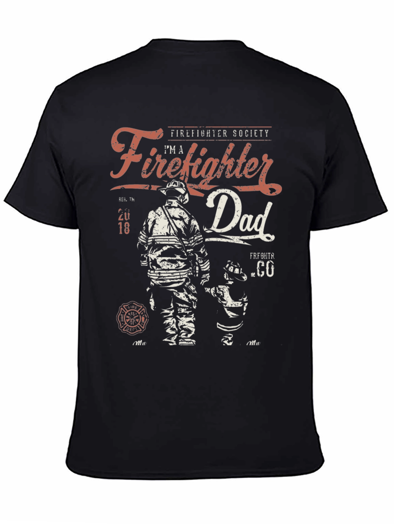 Firefighter Dad T-Shirt - Father & Child