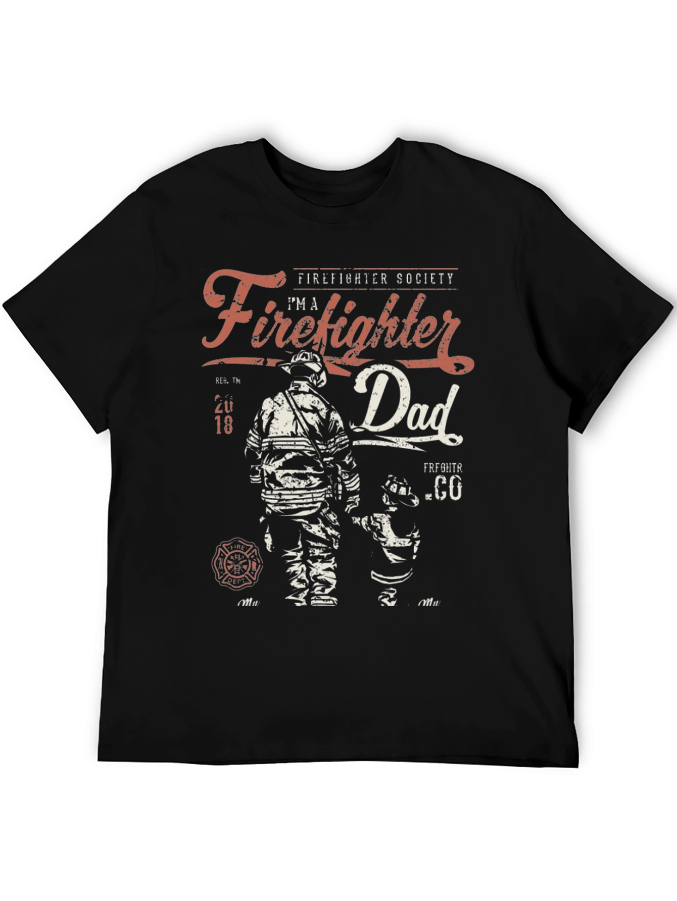 Firefighter Dad T-Shirt - Father & Child