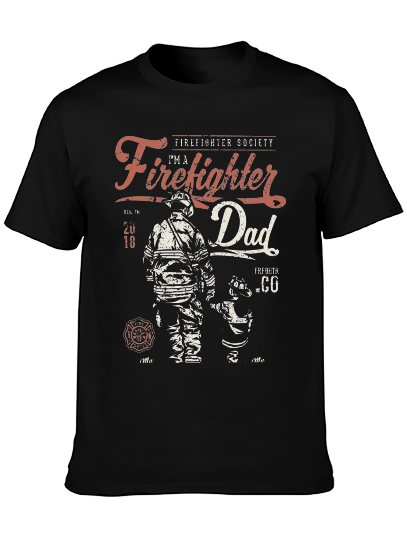 Firefighter Dad T-Shirt - Father & Child
