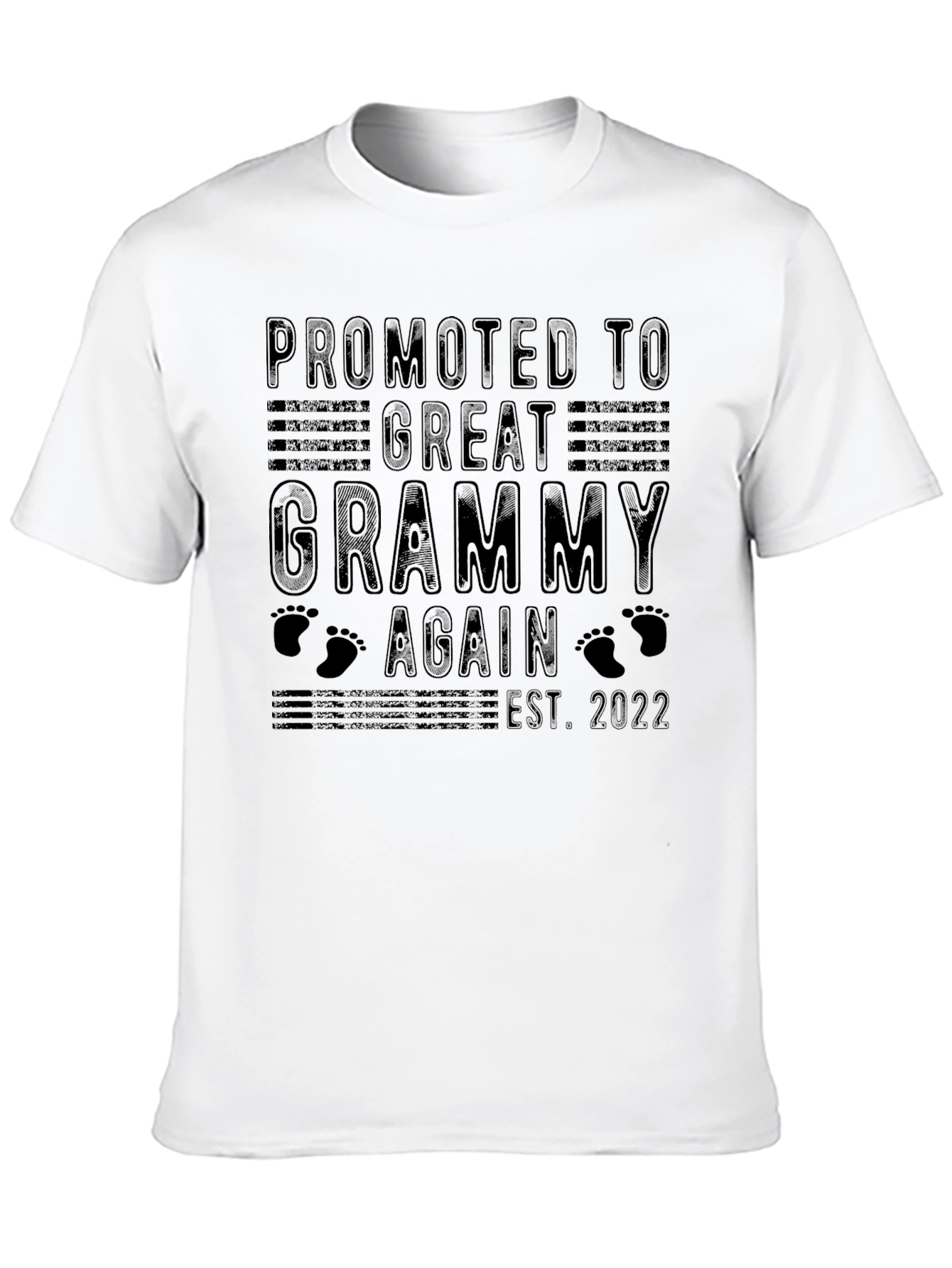 Promoted to Great Grammy Again Est. 2022 Black T-Shirt