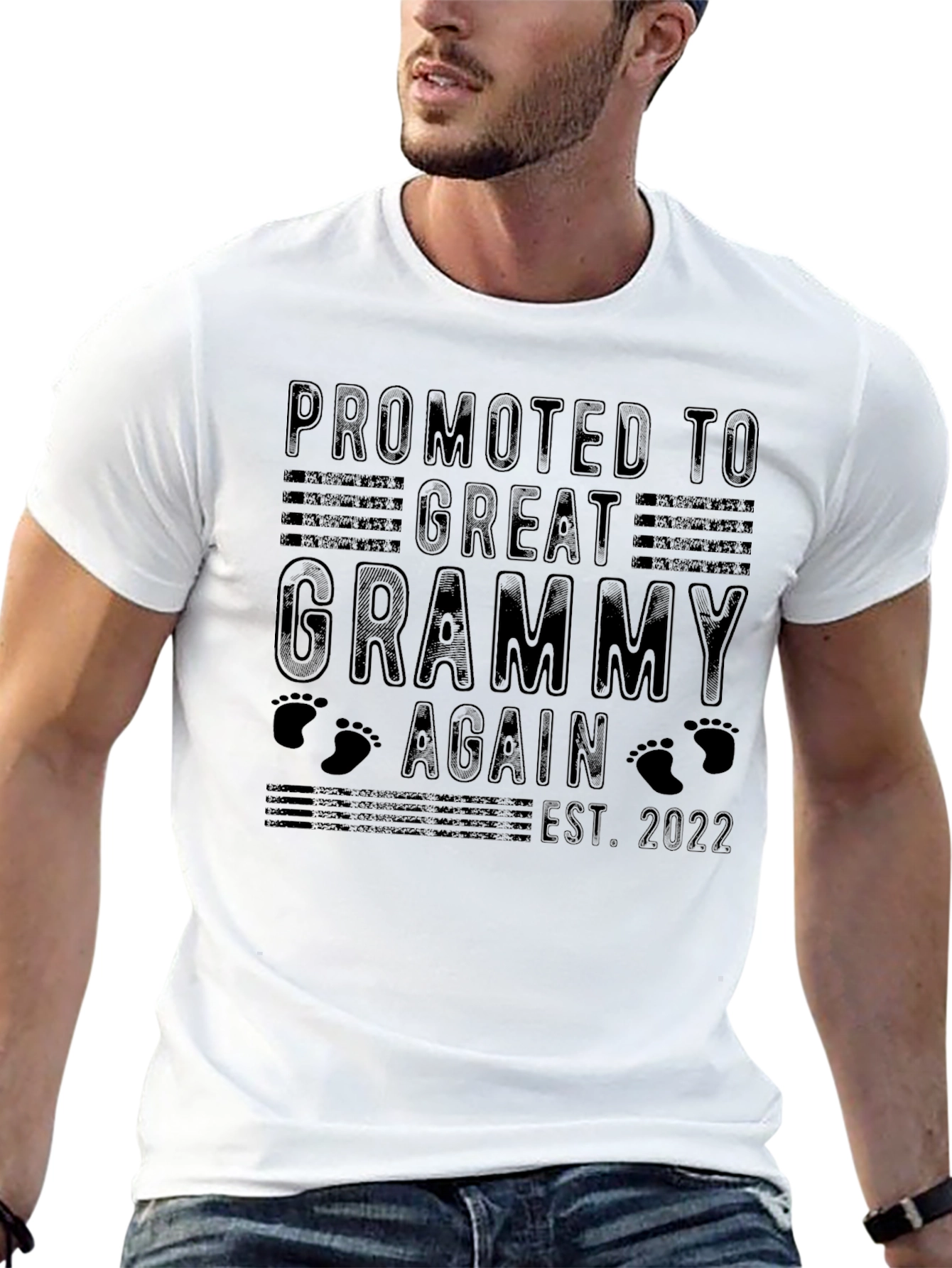Promoted to Great Grammy Again Est. 2022 Black T-Shirt