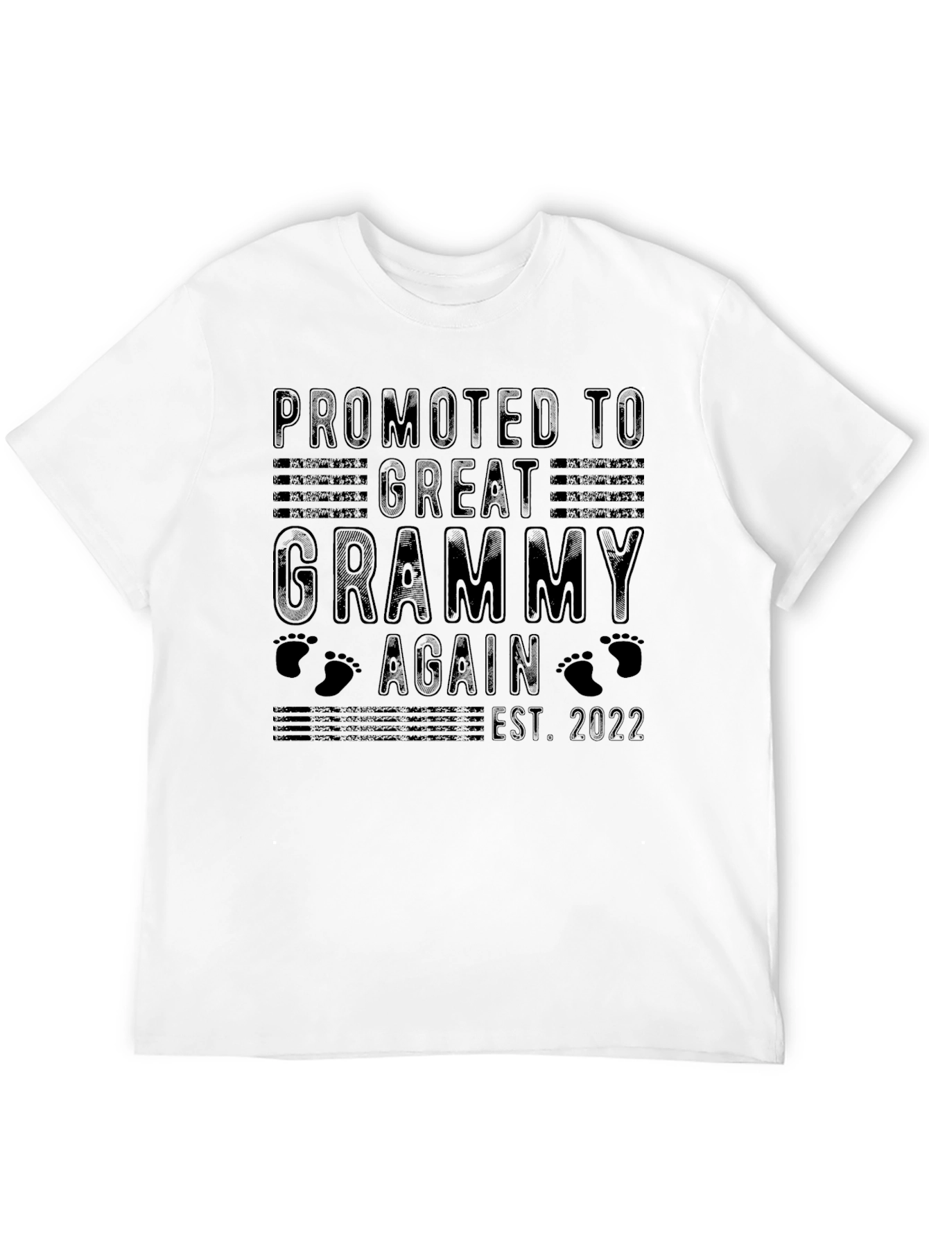 Promoted to Great Grammy Again Est. 2022 Black T-Shirt