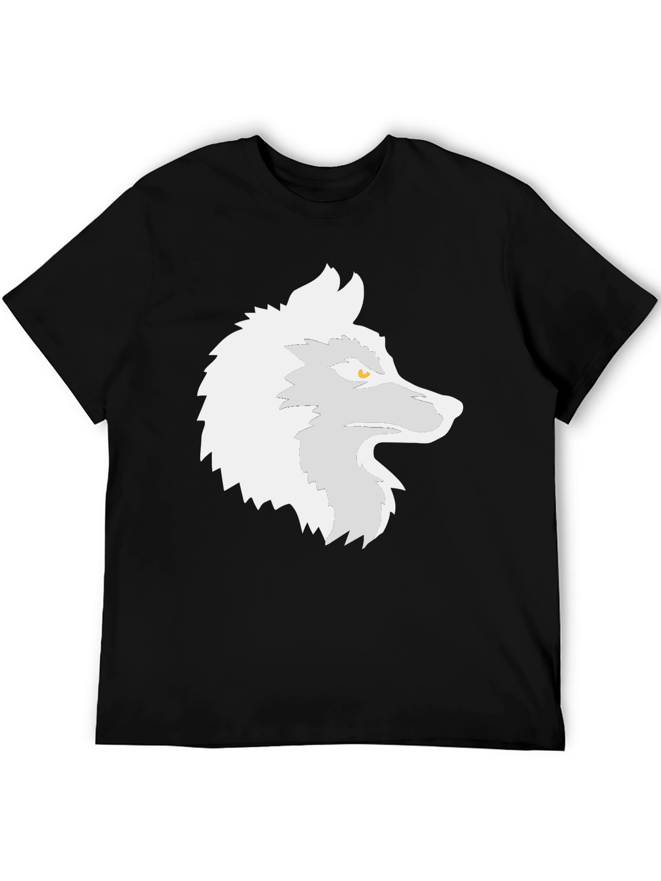 Cool Wolf Graphic Tee - Black Casual T-Shirt