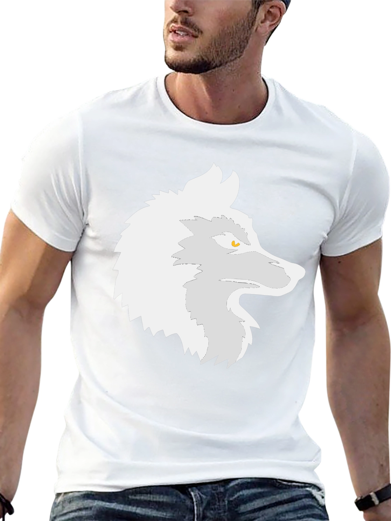 Cool Wolf Graphic Tee - Black Casual T-Shirt