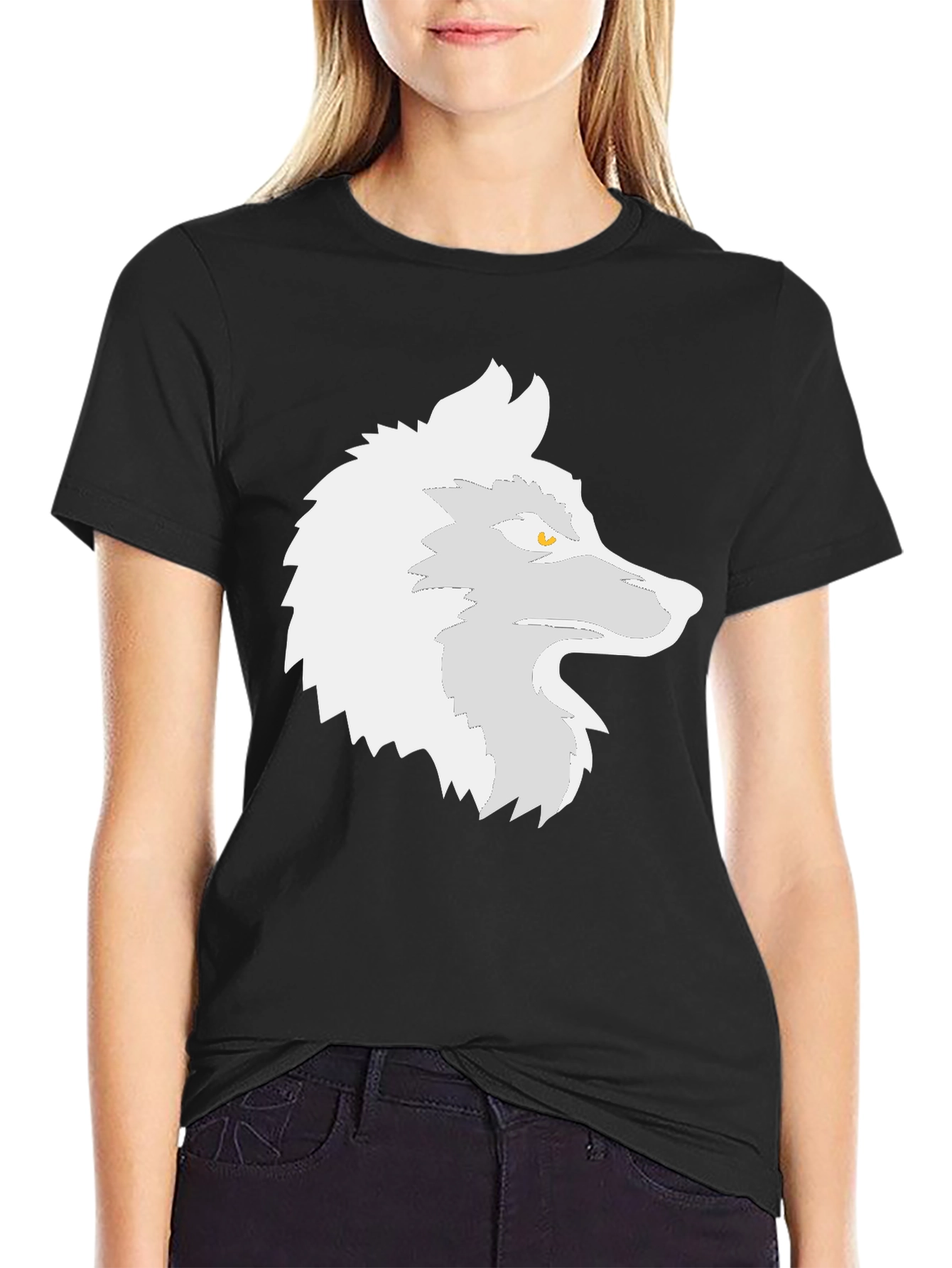 Cool Wolf Graphic Tee - Black Casual T-Shirt