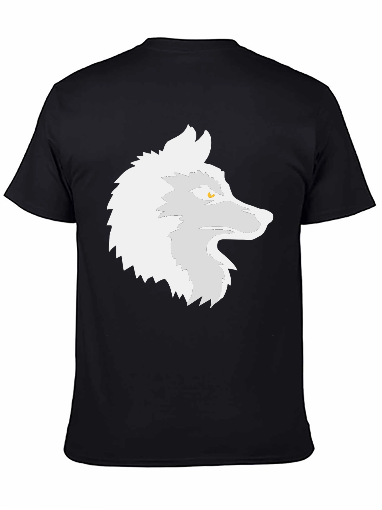 Cool Wolf Graphic Tee - Black Casual T-Shirt