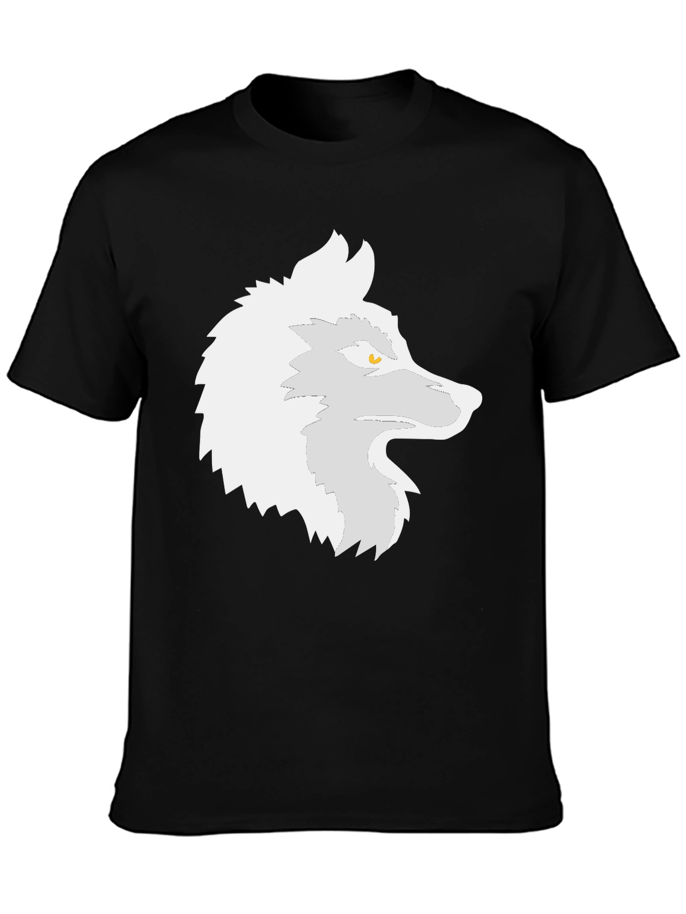 Cool Wolf Graphic Tee - Black Casual T-Shirt