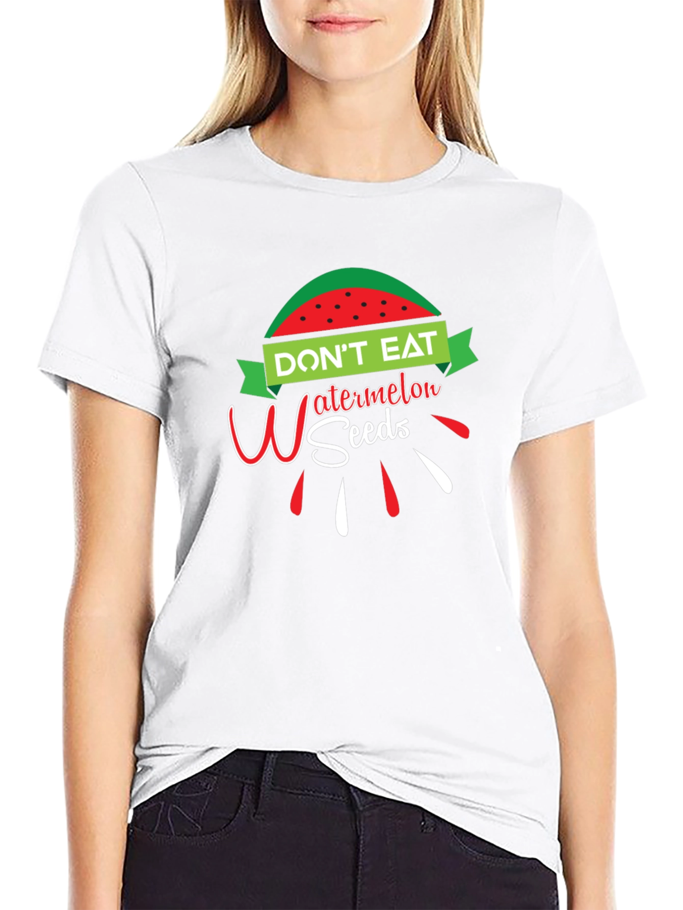 Dont Eat Watermelon Seeds Funny Graphic T-Shirt