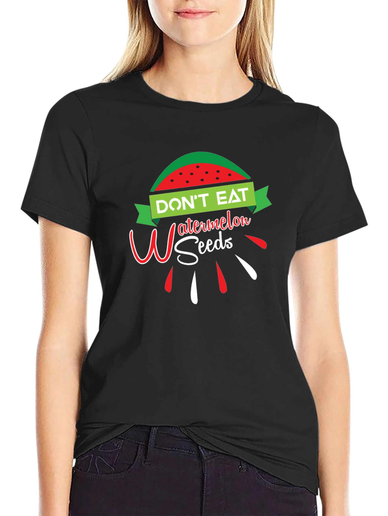 Dont Eat Watermelon Seeds Funny Graphic T-Shirt