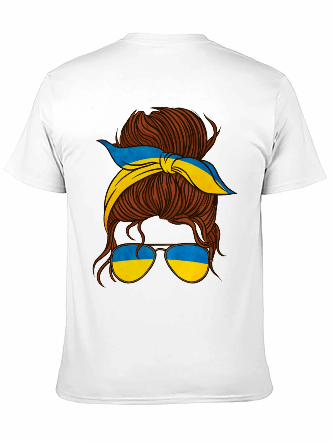 Ukraine Messy Bun T-Shirt - Support Ukraine!