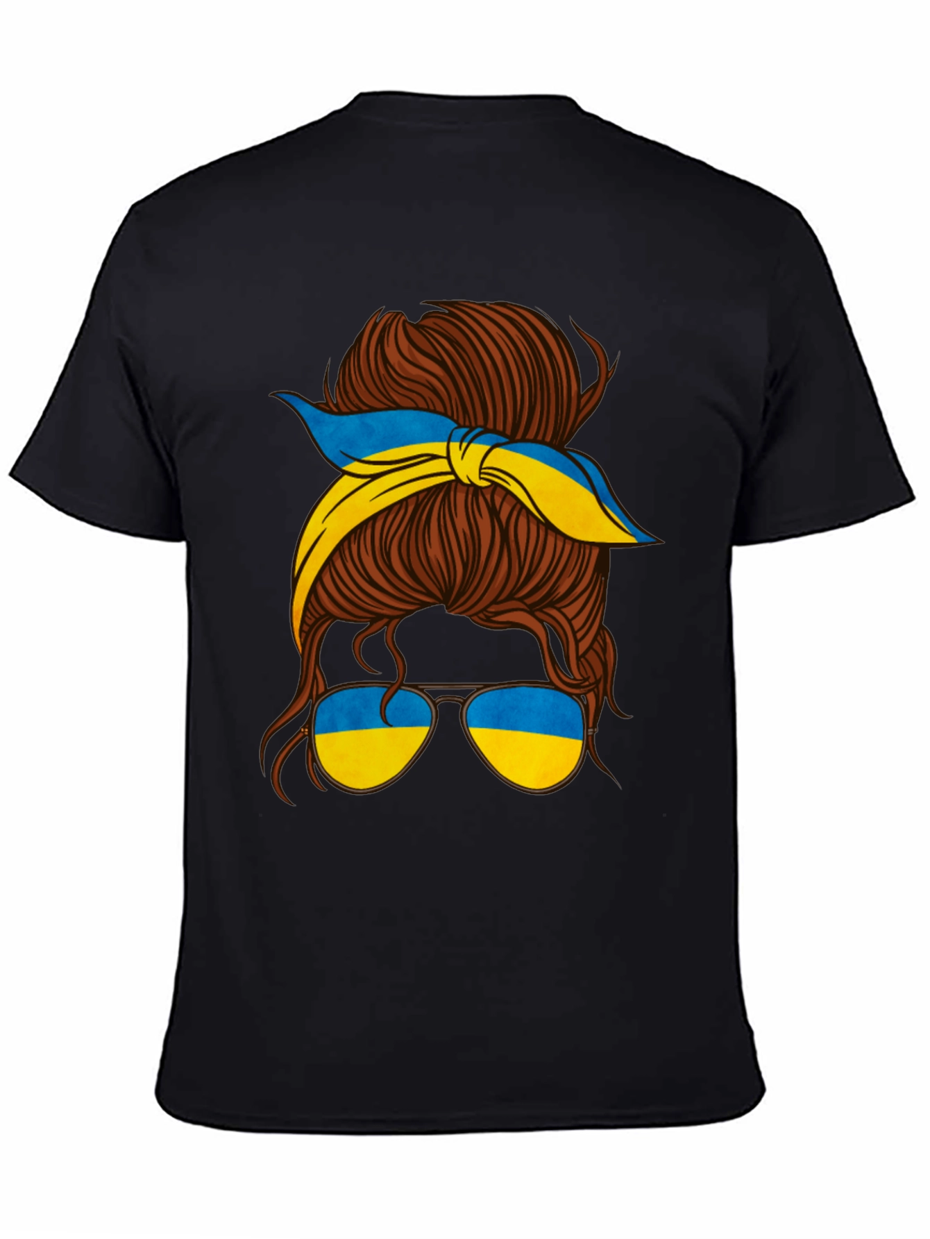 Ukraine Messy Bun T-Shirt - Support Ukraine!