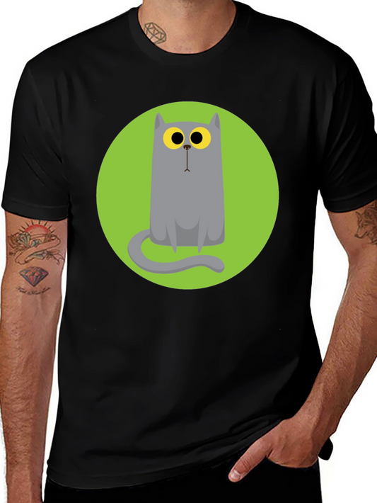 Cartoon Cat Graphic Tee - Unique Style