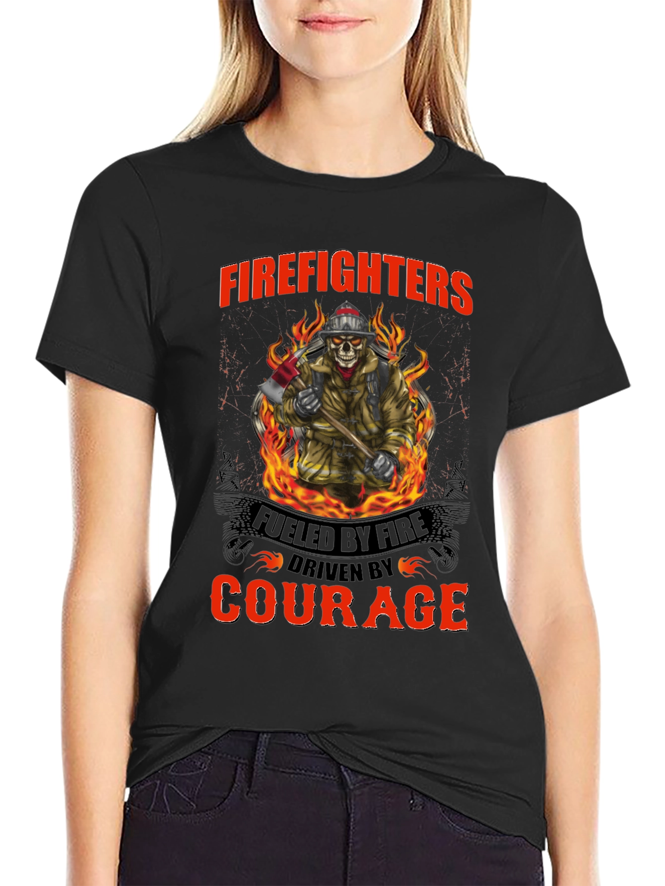 Firefighter T-Shirt: Fueled by Fire Driven by Courage