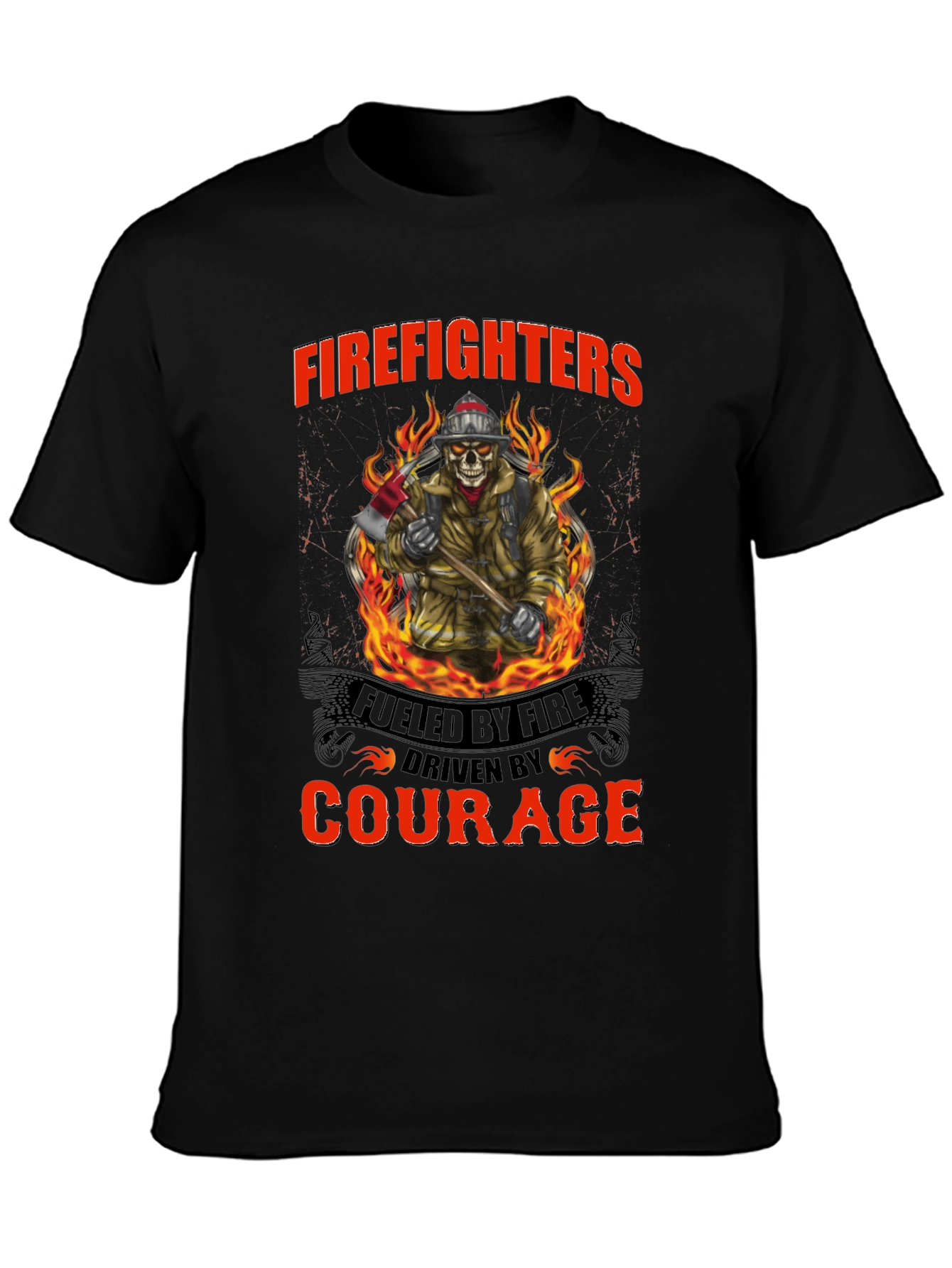 Firefighter T-Shirt: Fueled by Fire Driven by Courage