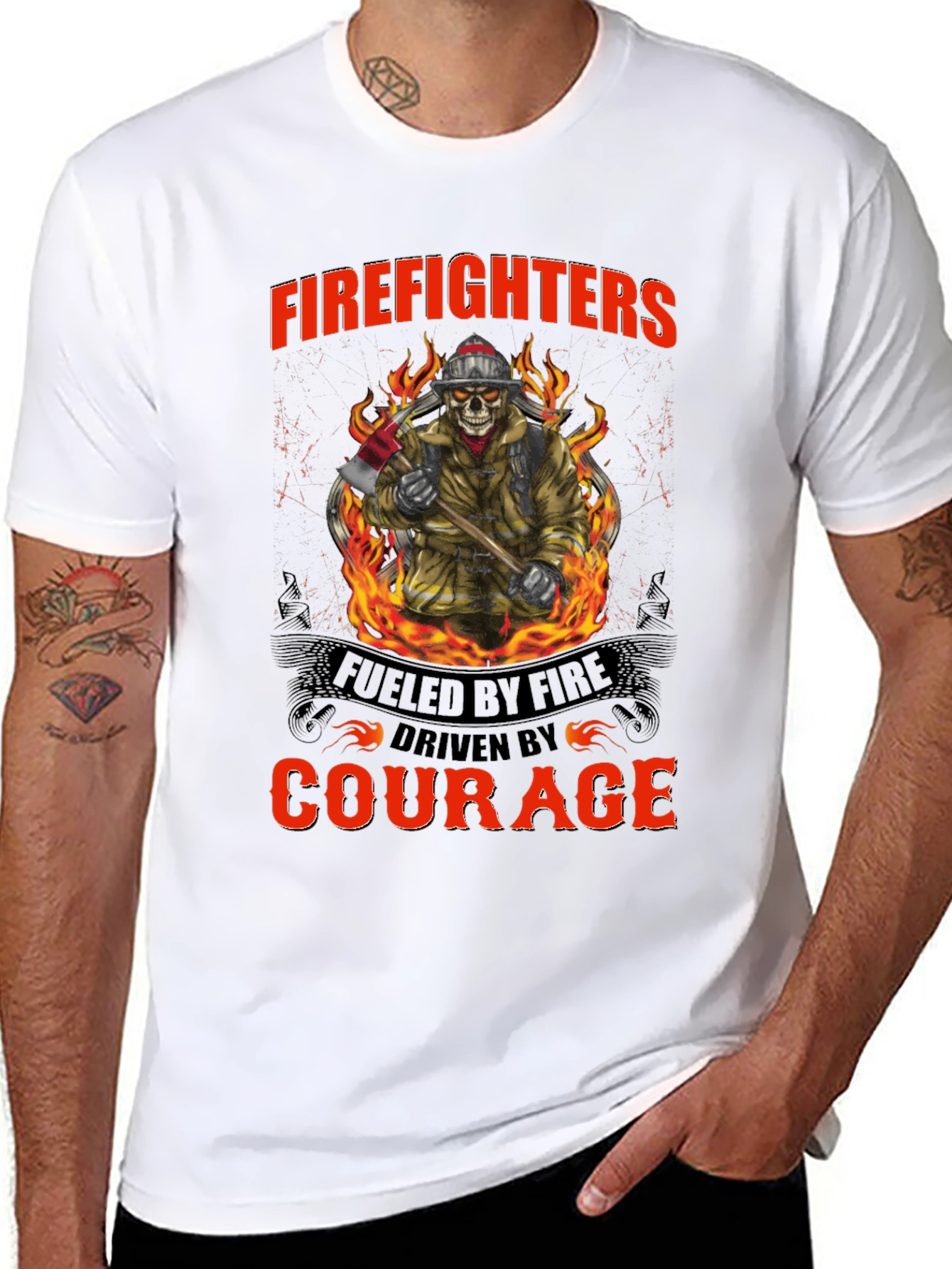 Firefighter T-Shirt: Fueled by Fire Driven by Courage