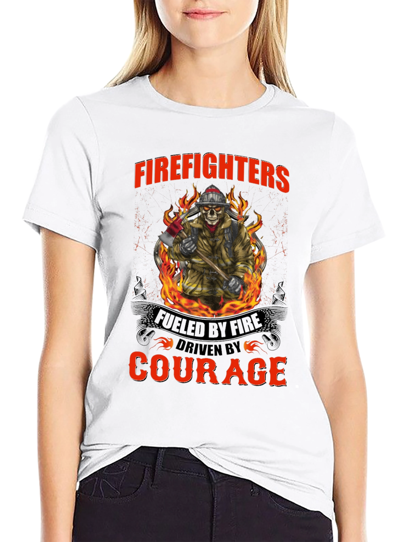 Firefighter T-Shirt: Fueled by Fire Driven by Courage