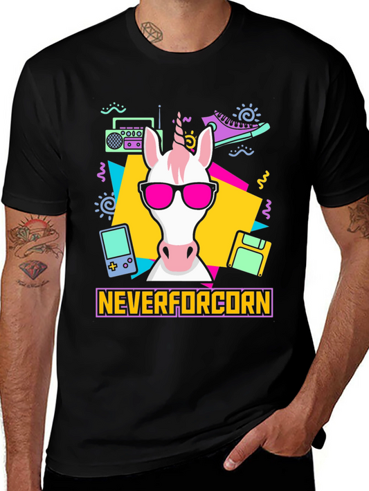 NeverforCORN 80s Retro Unicorn T-Shirt