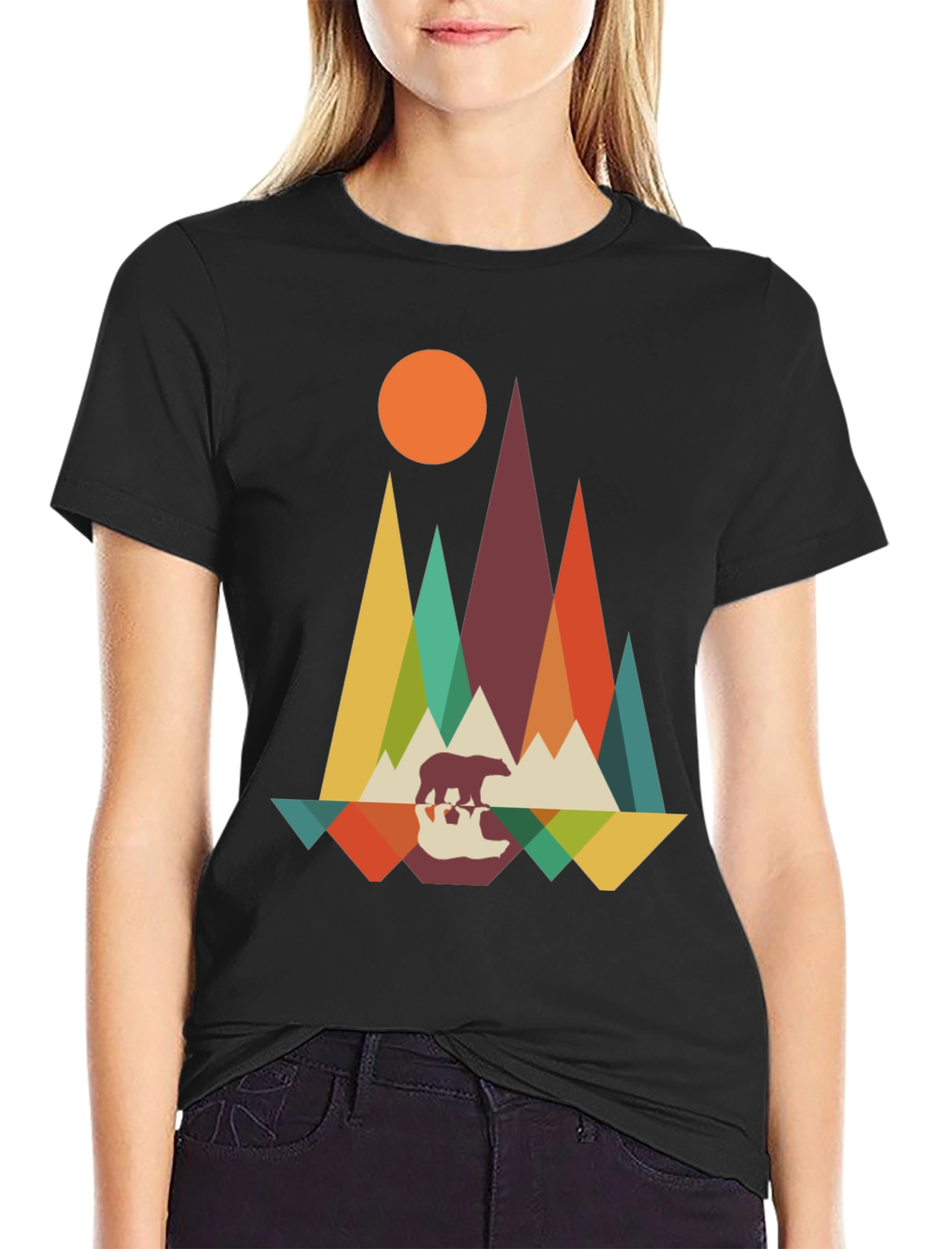 Mountain Bear Graphic Tee - Nature Inspired Design