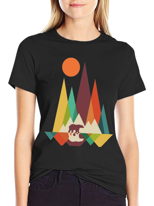 Mountain Bear Graphic Tee - Nature Inspired Design