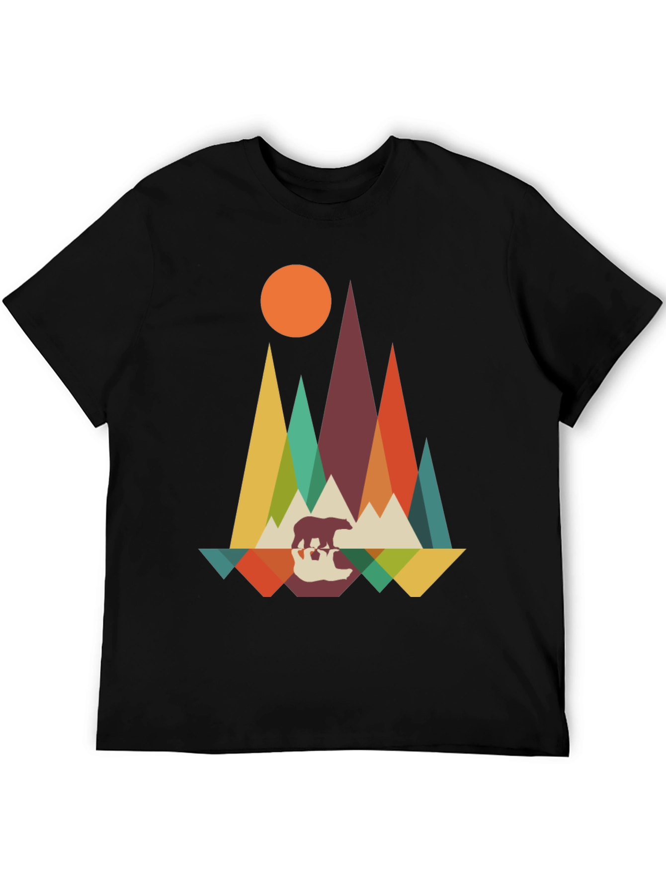 Mountain Bear Graphic Tee - Nature Inspired Design