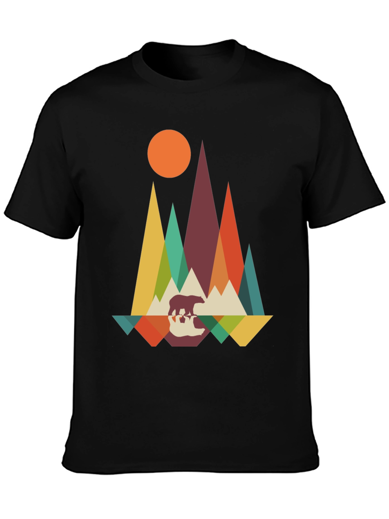 Mountain Bear Graphic Tee - Nature Inspired Design