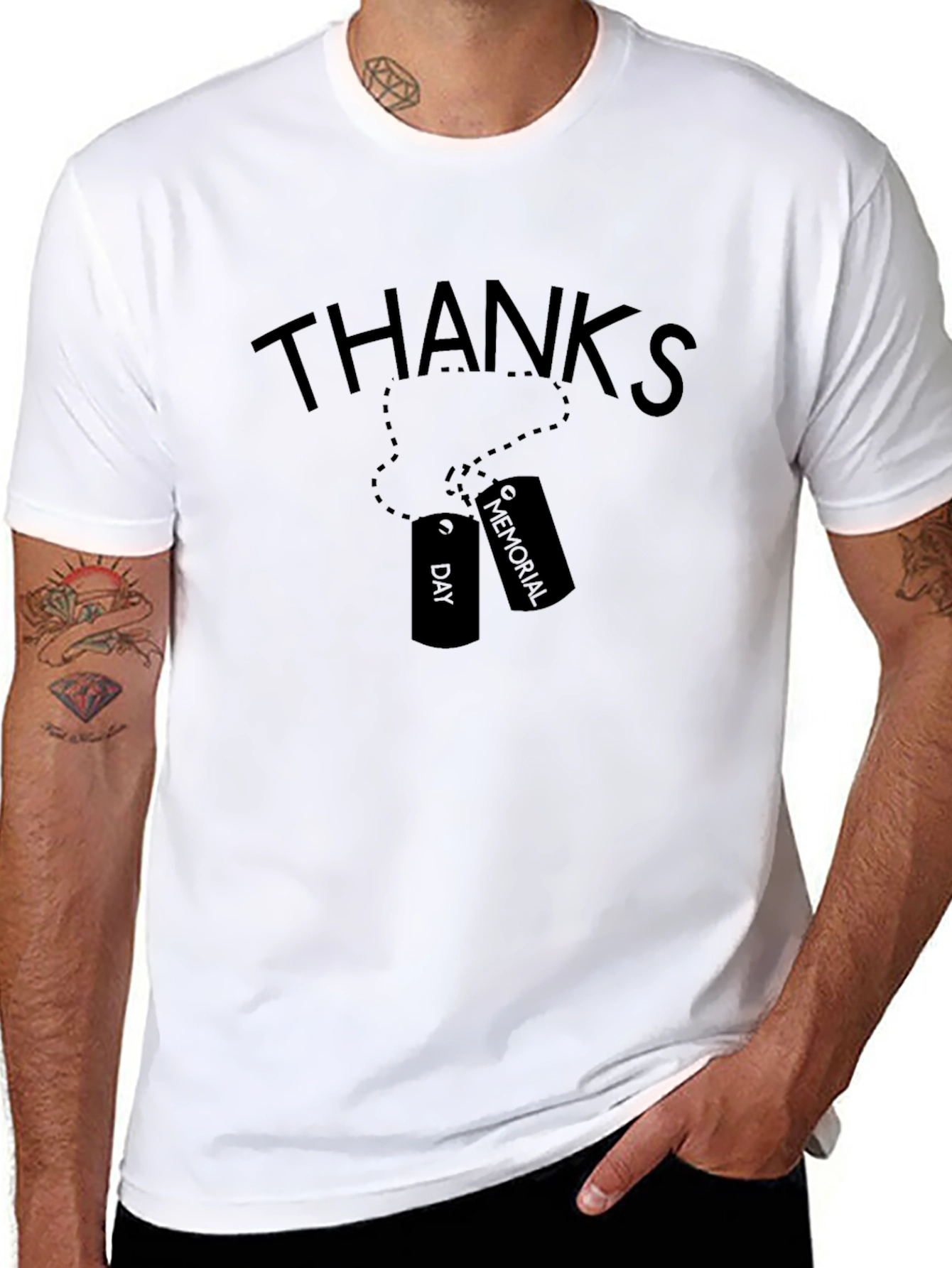 Memorial Day Thanks Black T-Shirt
