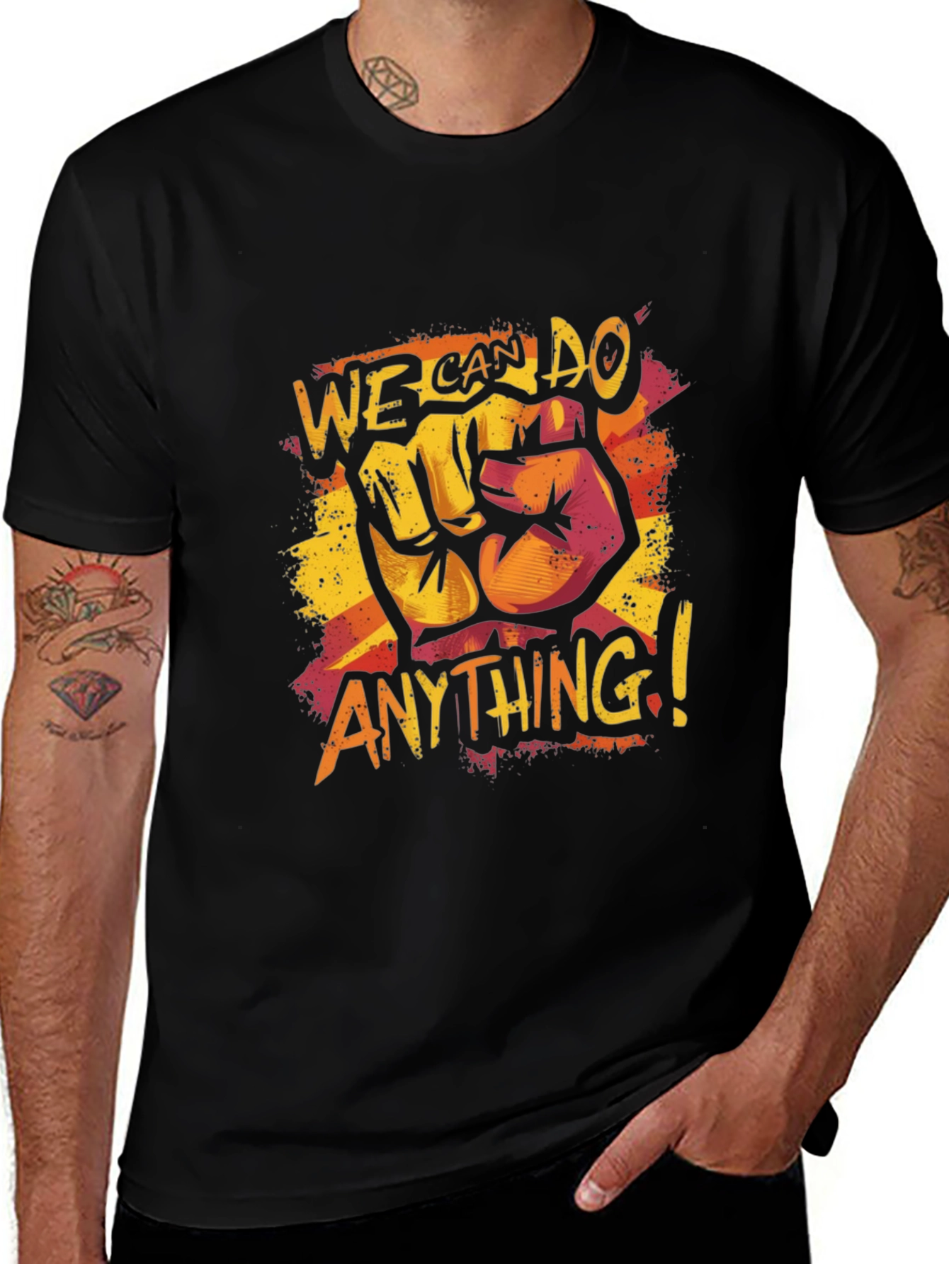 Motivational Fist Graphic T-Shirt